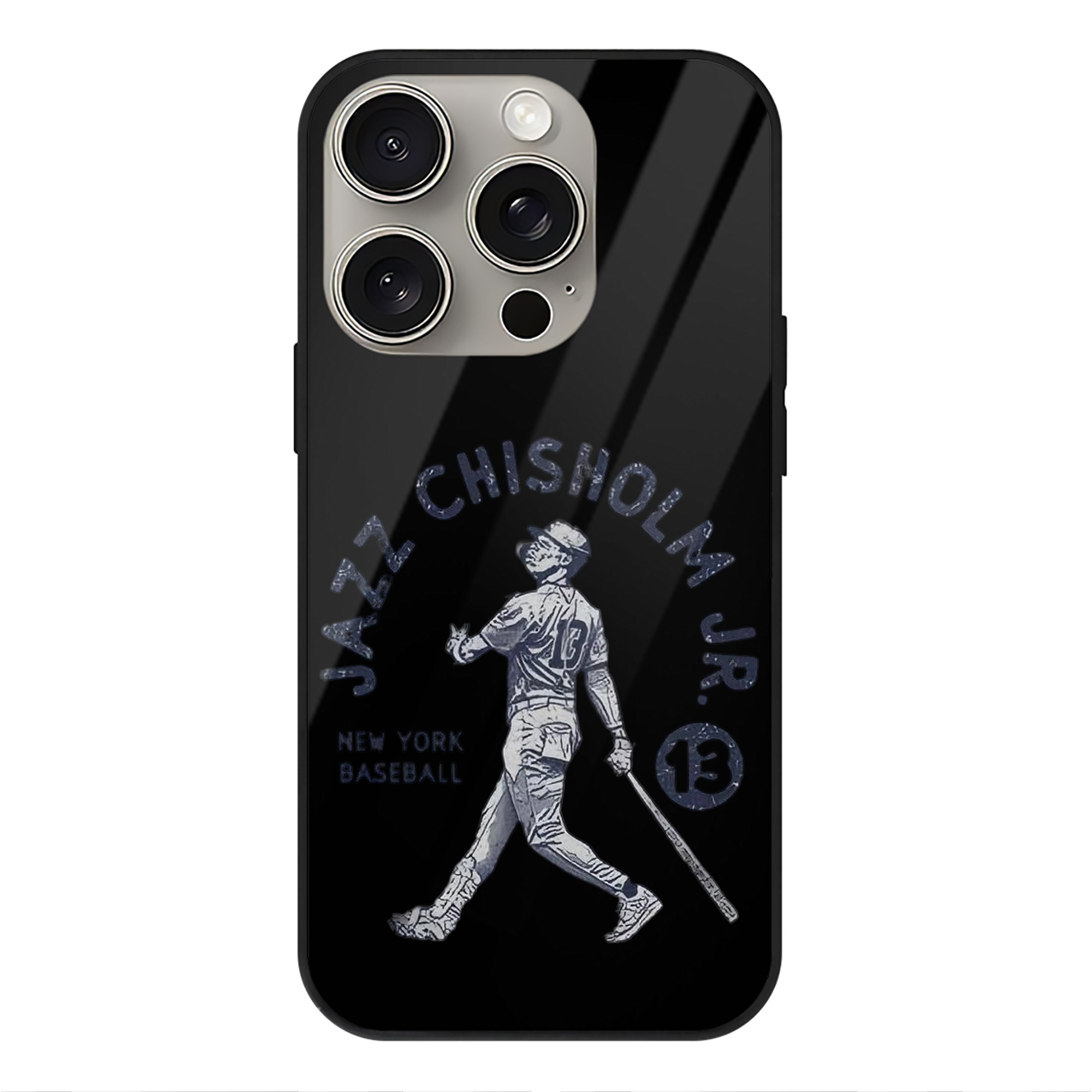 Jazz Chisholm Jr. 14 IPhone 15 Pro Mirror Phone Case – UV Printed Glass + TPU – Scratch-Resistant, Wireless Charging Compatible, Precise Fit & Stylish Design