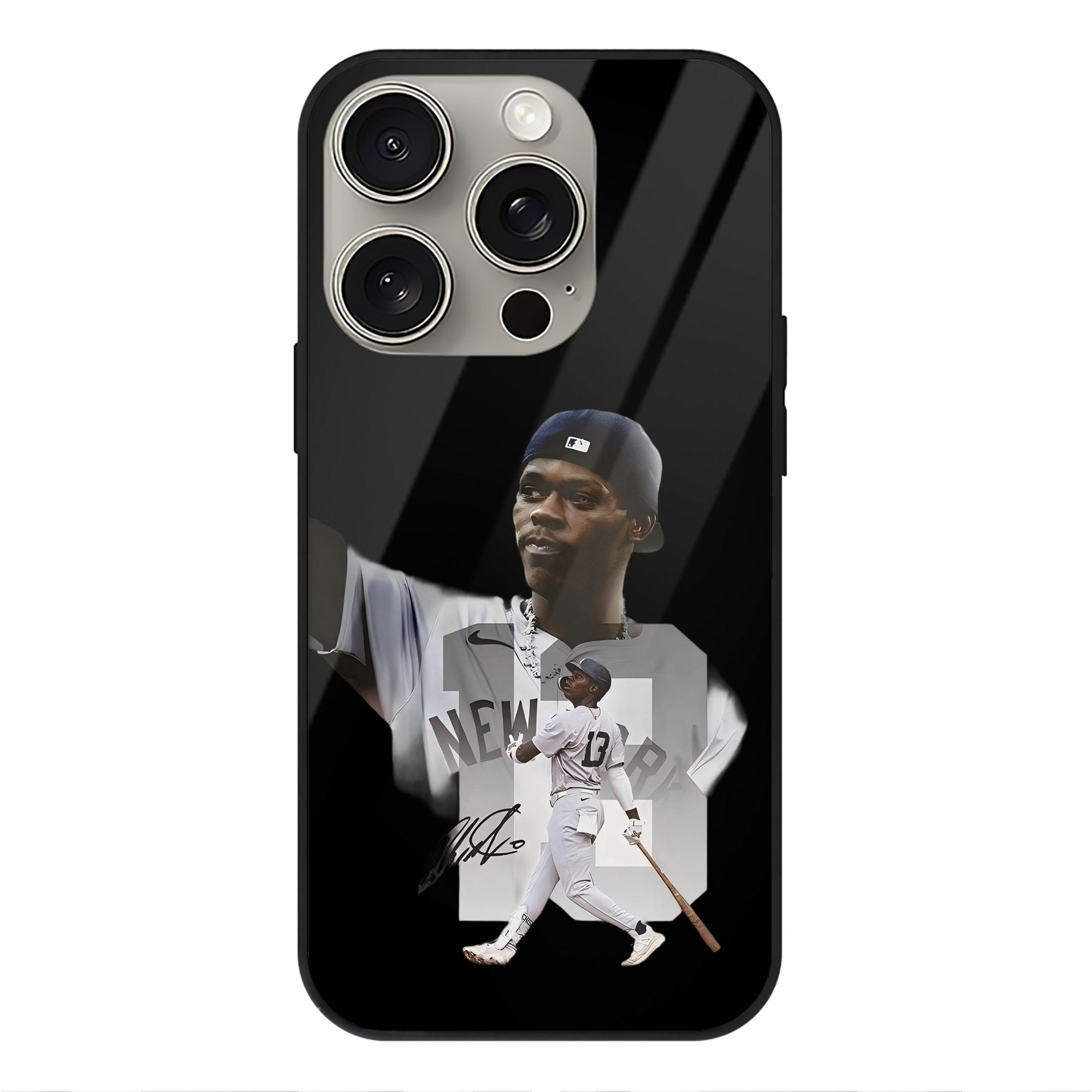 Jazz Chisholm Jr. 15 IPhone 15 Pro Mirror Phone Case – UV Printed Glass + TPU – Scratch-Resistant, Wireless Charging Compatible, Precise Fit & Stylish Design