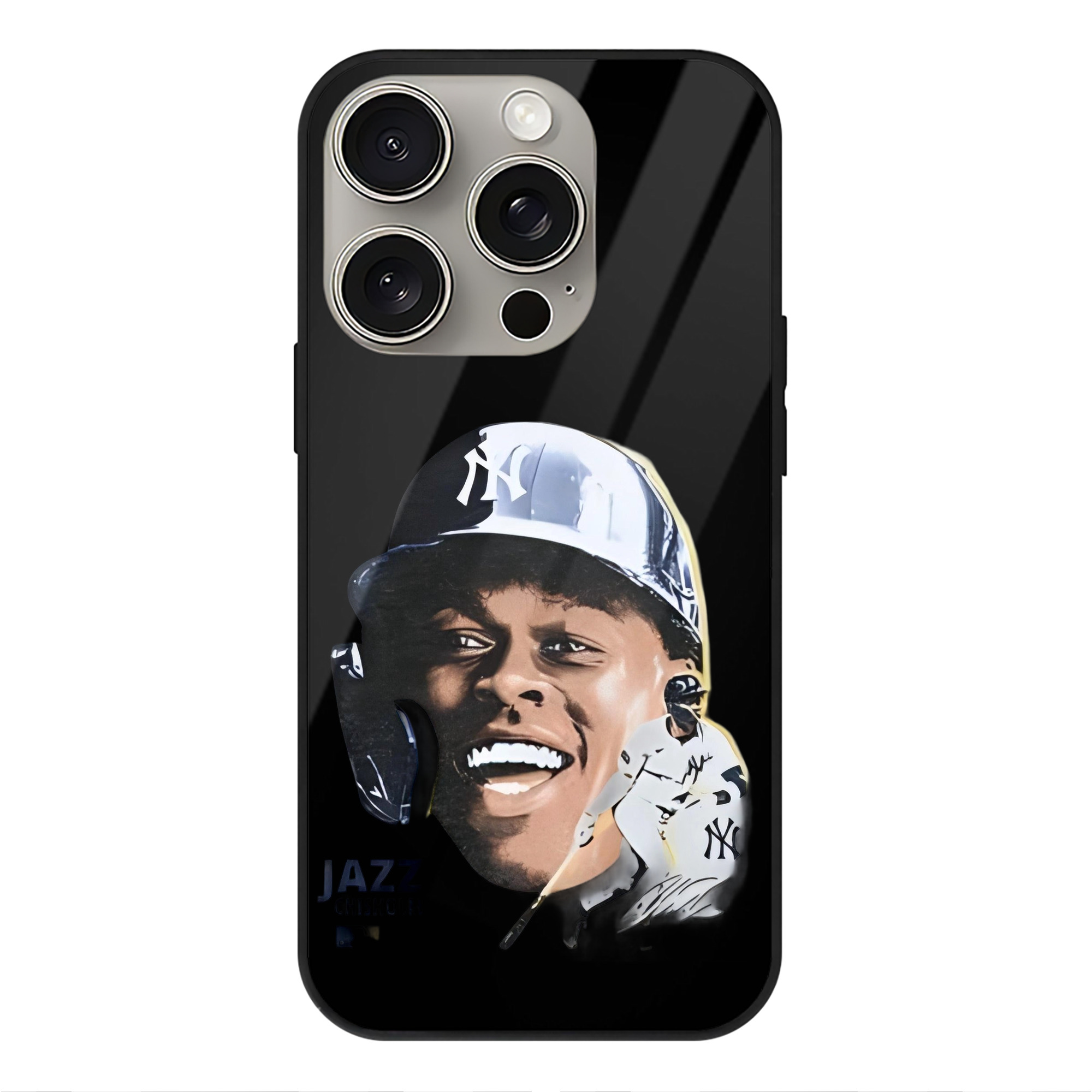 Jazz Chisholm Jr. 16 IPhone 15 Pro Mirror Phone Case – UV Printed Glass + TPU – Scratch-Resistant, Wireless Charging Compatible, Precise Fit & Stylish Design