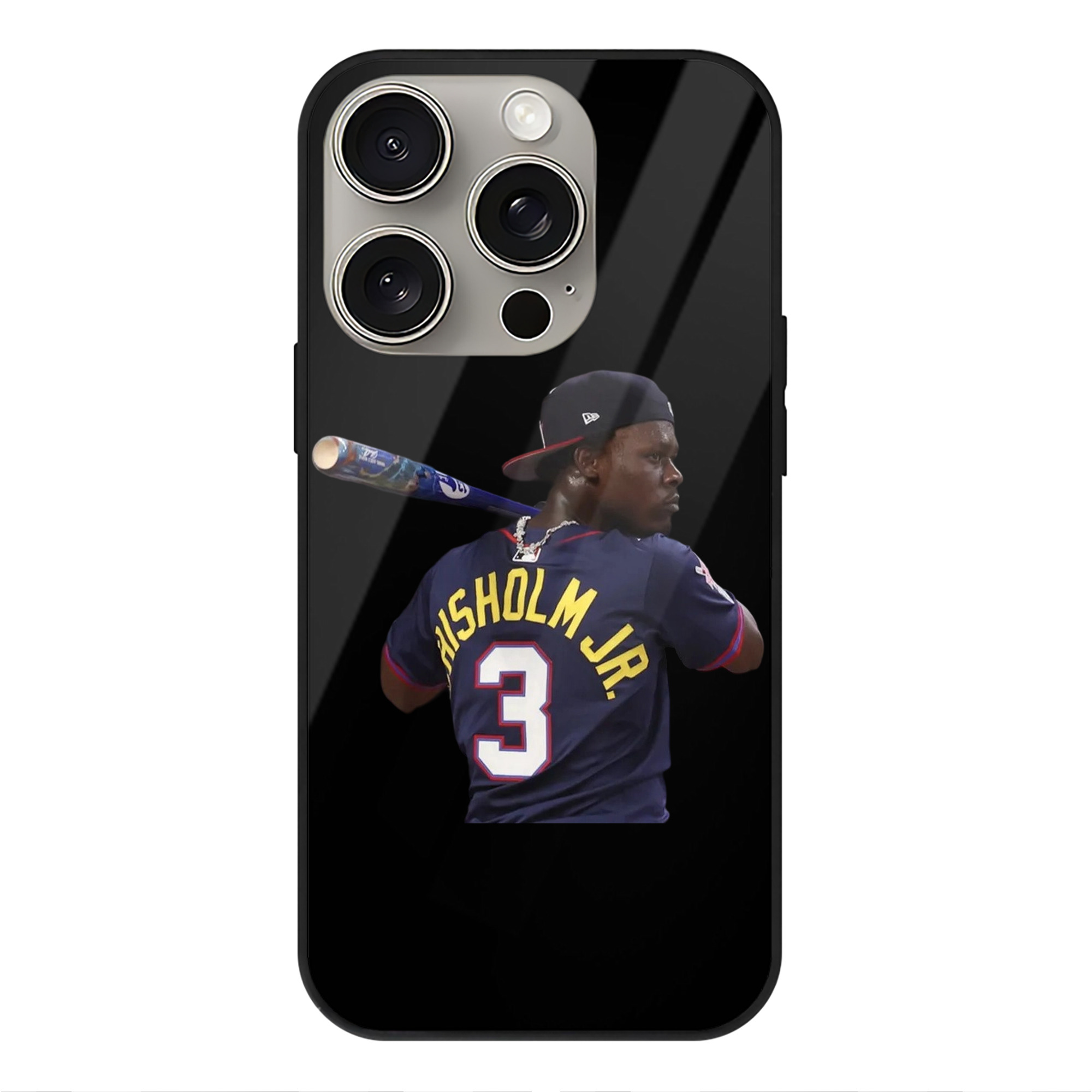 Jazz Chisholm Jr. 27 IPhone 15 Pro Mirror Phone Case – UV Printed Glass + TPU – Scratch-Resistant, Wireless Charging Compatible, Precise Fit & Stylish Design