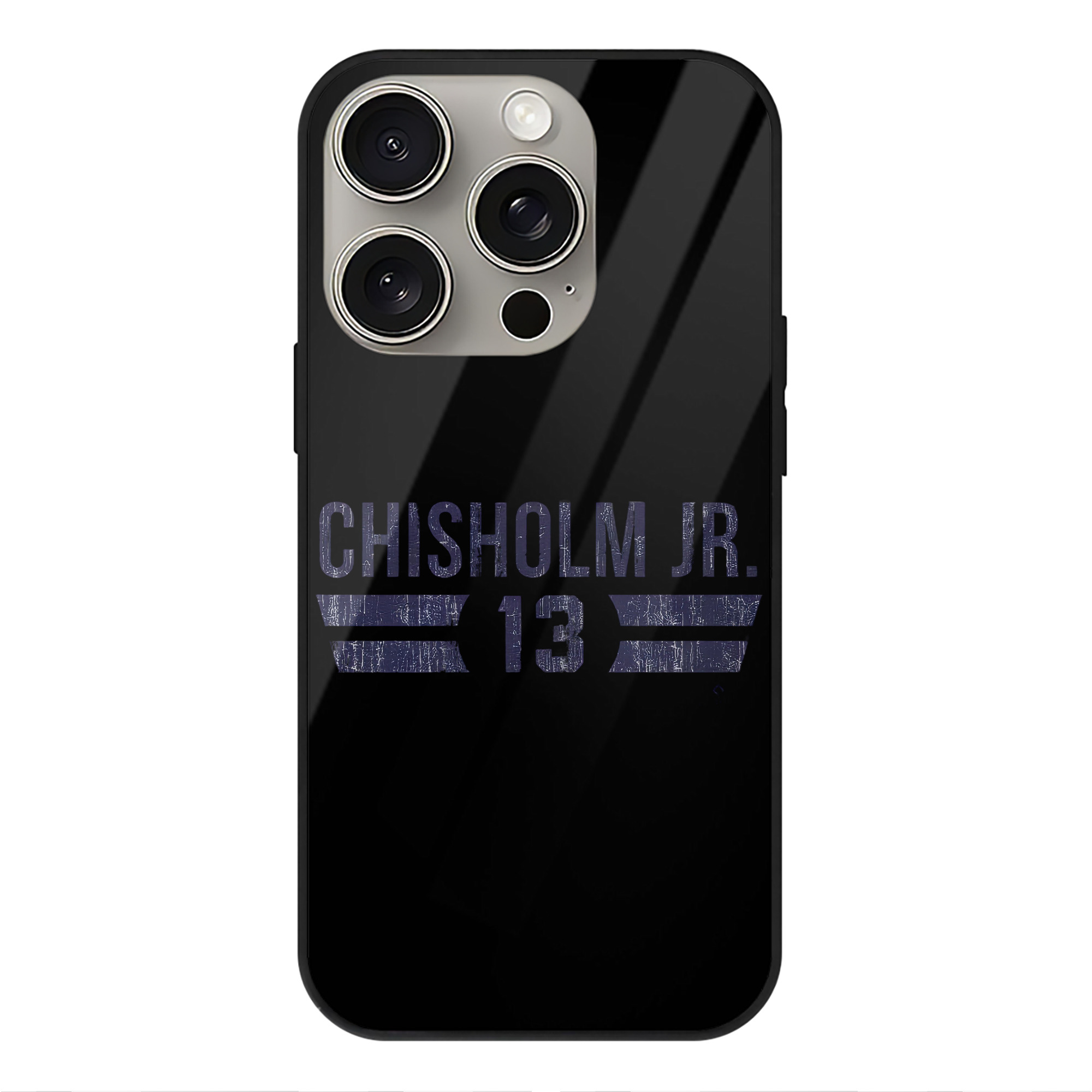 Jazz Chisholm Jr. 28 IPhone 15 Pro Mirror Phone Case – UV Printed Glass + TPU – Scratch-Resistant, Wireless Charging Compatible, Precise Fit & Stylish Design