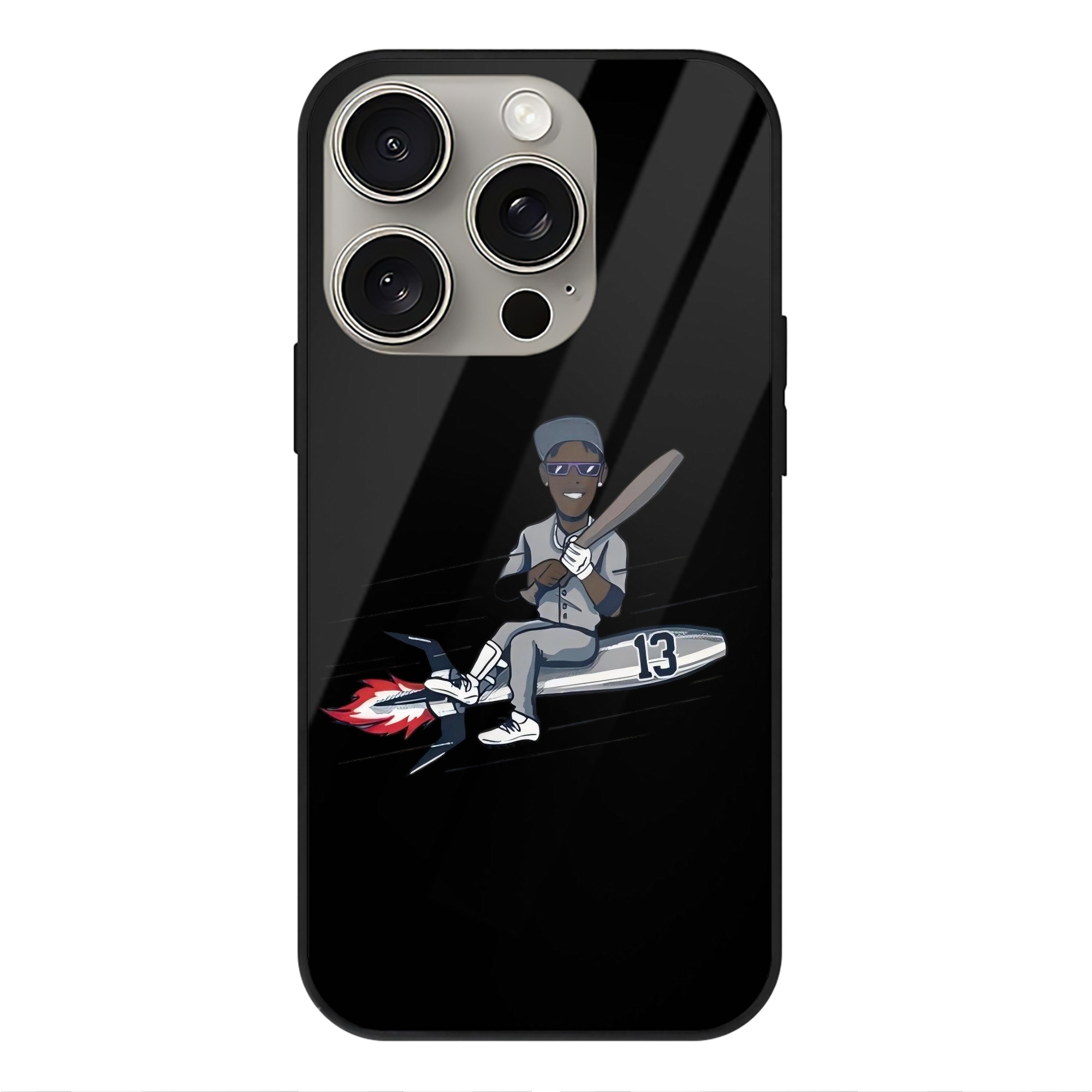 Jazz Chisholm Jr. 30 IPhone 15 Pro Mirror Phone Case – UV Printed Glass + TPU – Scratch-Resistant, Wireless Charging Compatible, Precise Fit & Stylish Design