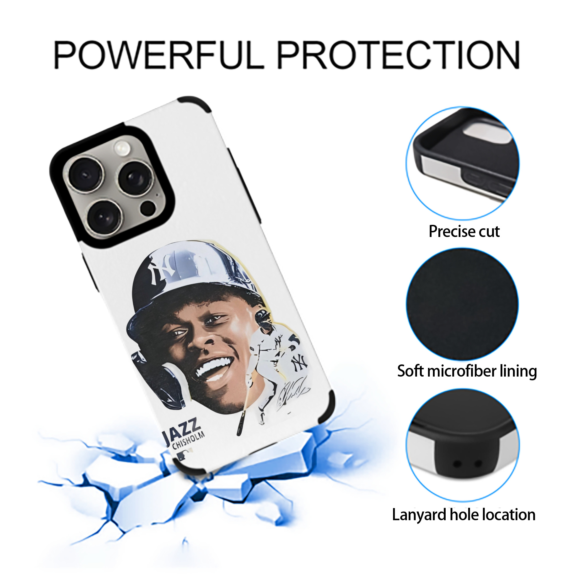 Jazz Chisholm Jr. 16 IPhone 15 Pro Max PU Leather Case – Soft Lining, 360° Protection – Precise Fit, 3D Buttons, Easy Charging – Anti-Yellowing, Easy To Clean