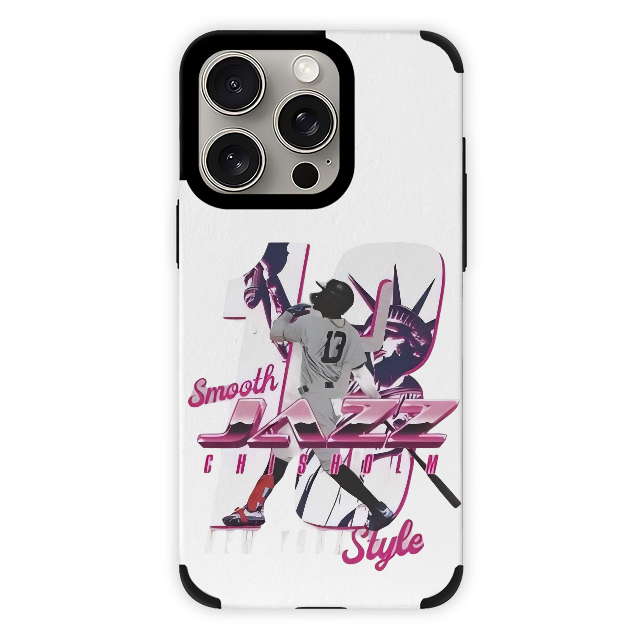 Jazz Chisholm Jr. 23 IPhone 15 Pro Max PU Leather Case – Soft Lining, 360° Protection – Precise Fit, 3D Buttons, Easy Charging – Anti-Yellowing, Easy To Clean