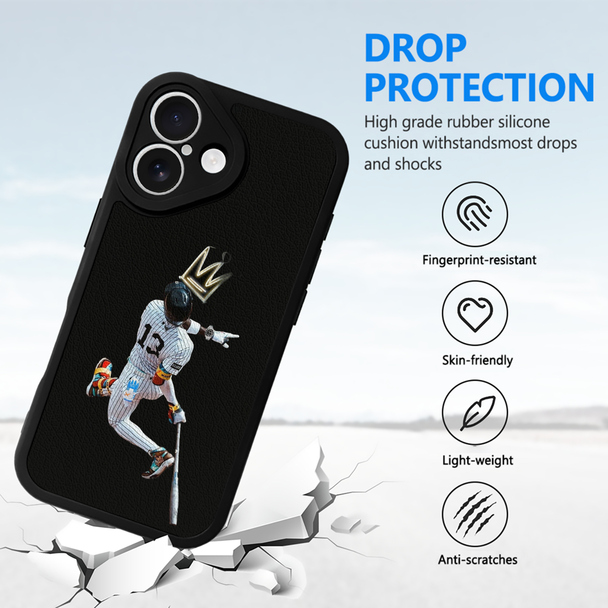 Jazz Chisholm Jr. 4 IPhone 16 Silicone Leather Case – UV Print, Lambskin Texture – Perfect Fit, Wireless Charging Compatible, Scratch Resistant, Precise Cutouts – Stylish Protection For IPhone 16