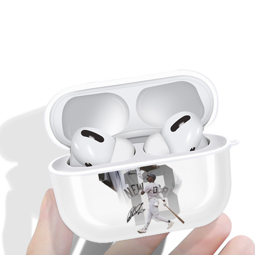 Jazz Chisholm Jr. 15 AirPods Pro Hard Case White With Keychain, Durable Flexible PC, Precise Cutouts, Anti-Fingerprint, Yellowing & Scratch Resistant, Full Protection, Washable