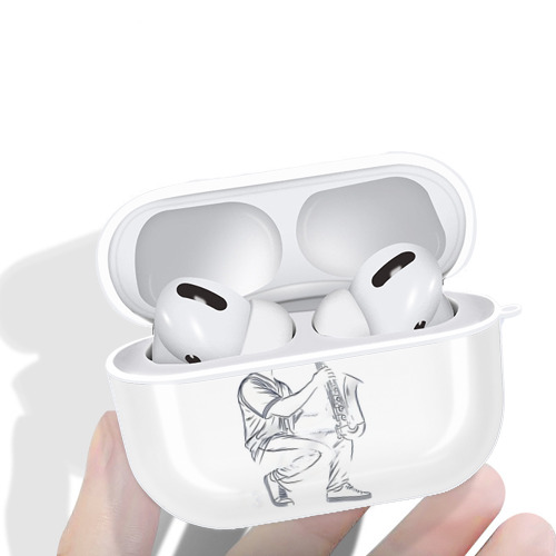 Jazz Chisholm Jr. 21 AirPods Pro Hard Case White With Keychain, Durable Flexible PC, Precise Cutouts, Anti-Fingerprint, Yellowing & Scratch Resistant, Full Protection, Washable