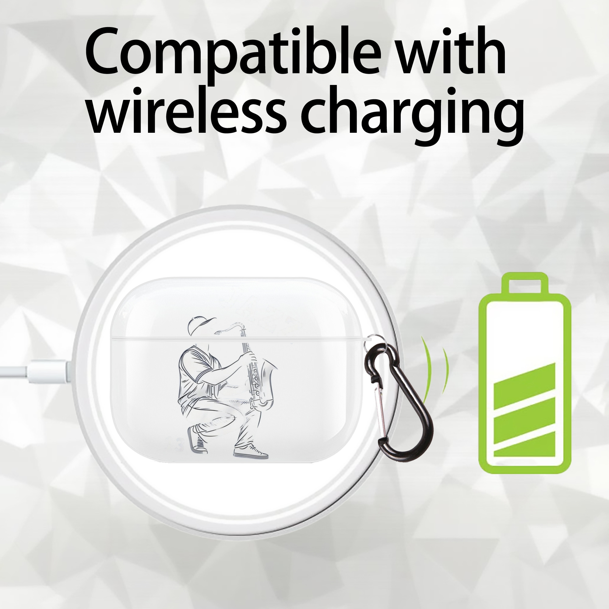 Jazz Chisholm Jr. 21 AirPods Pro Hard Case White With Keychain, Durable Flexible PC, Precise Cutouts, Anti-Fingerprint, Yellowing & Scratch Resistant, Full Protection, Washable