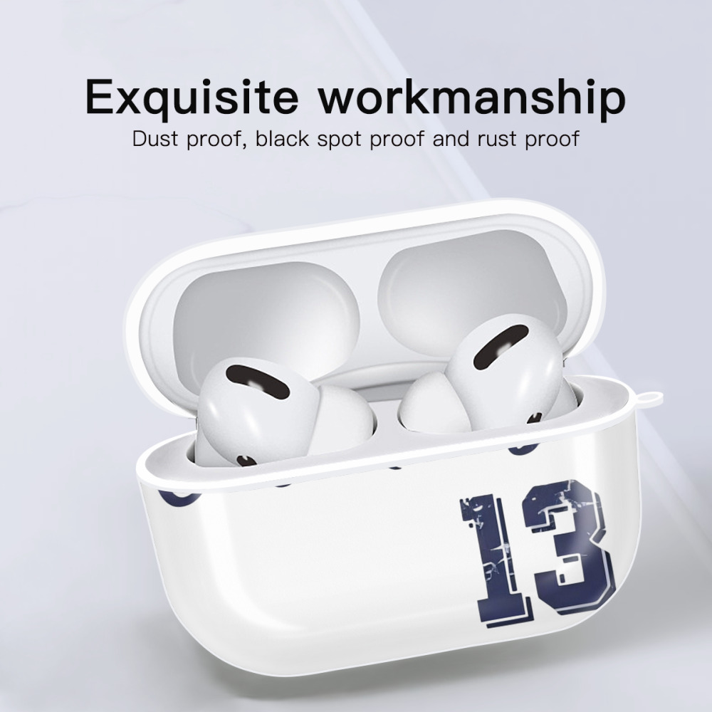 Jazz Chisholm Jr. 29 AirPods Pro Hard Case White With Keychain, Durable Flexible PC, Precise Cutouts, Anti-Fingerprint, Yellowing & Scratch Resistant, Full Protection, Washable