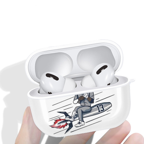 Jazz Chisholm Jr. 30 AirPods Pro Hard Case White With Keychain, Durable Flexible PC, Precise Cutouts, Anti-Fingerprint, Yellowing & Scratch Resistant, Full Protection, Washable