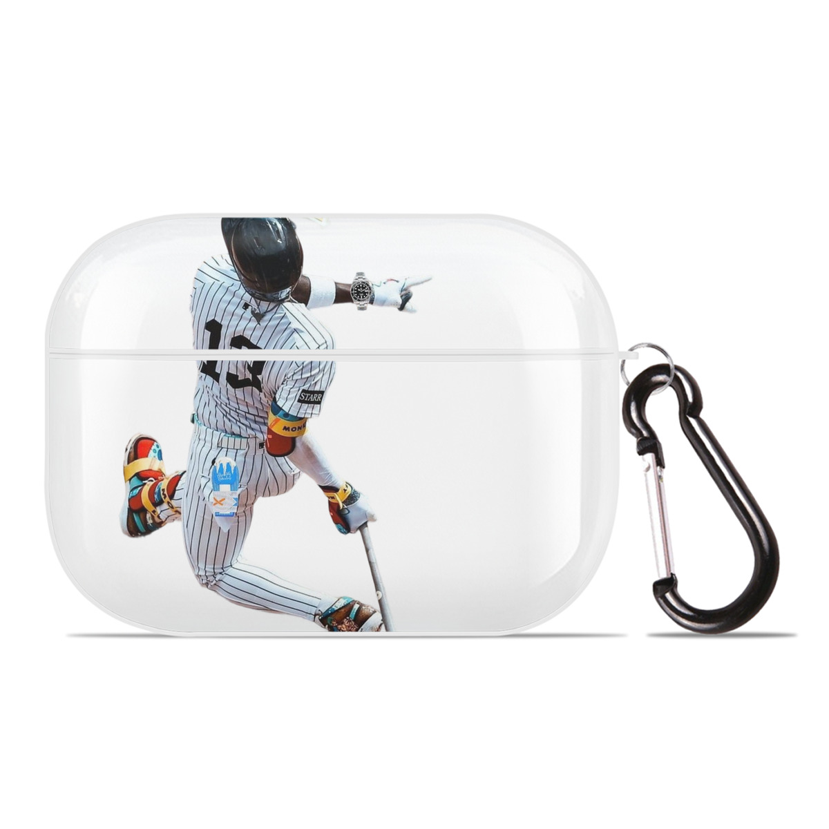 Jazz Chisholm Jr. 4 AirPods Pro Hard Case White With Keychain, Durable Flexible PC, Precise Cutouts, Anti-Fingerprint, Yellowing & Scratch Resistant, Full Protection, Washable