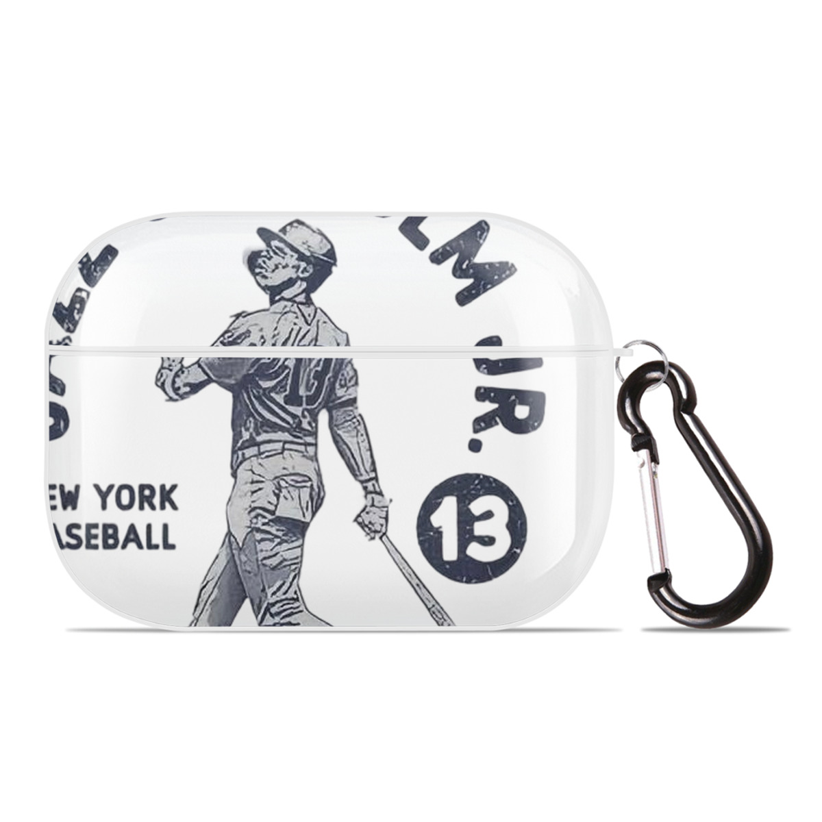 Jazz Chisholm Jr. 14 AirPods Pro Hard Case White With Keychain, Durable Flexible PC, Precise Cutouts, Anti-Fingerprint, Yellowing & Scratch Resistant, Full Protection, Washable