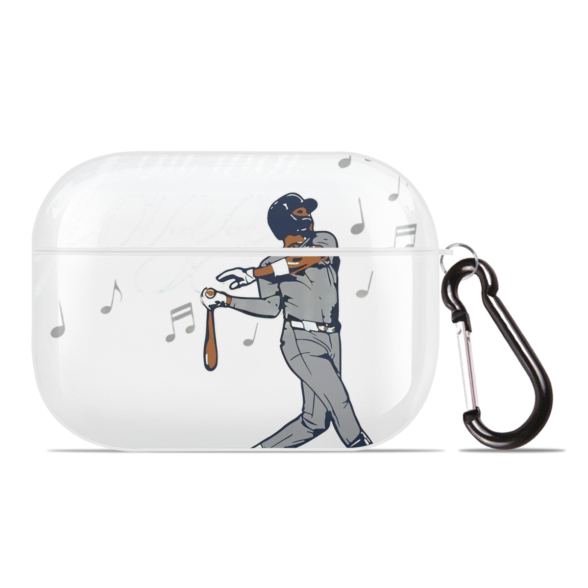 Jazz Chisholm Jr. 24 AirPods Pro Hard Case White With Keychain, Durable Flexible PC, Precise Cutouts, Anti-Fingerprint, Yellowing & Scratch Resistant, Full Protection, Washable