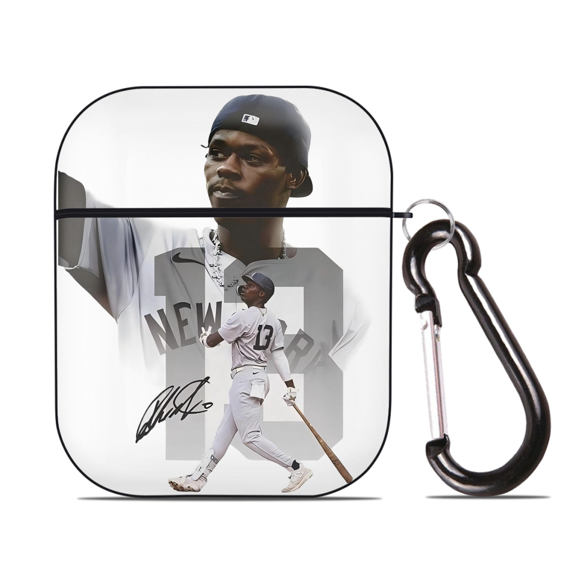 Jazz Chisholm Jr. 15 AirPods 2 Case Hard Shell Black, Flexible PC Material, Precise Cutouts, Full Protection, Anti-Fingerprint, Washable, Includes Keychain – Durable & Slim Design