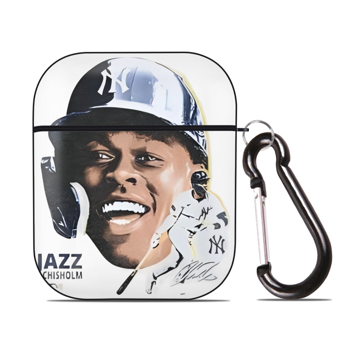 Jazz Chisholm Jr. 16 AirPods 2 Case Hard Shell Black, Flexible PC Material, Precise Cutouts, Full Protection, Anti-Fingerprint, Washable, Includes Keychain – Durable & Slim Design