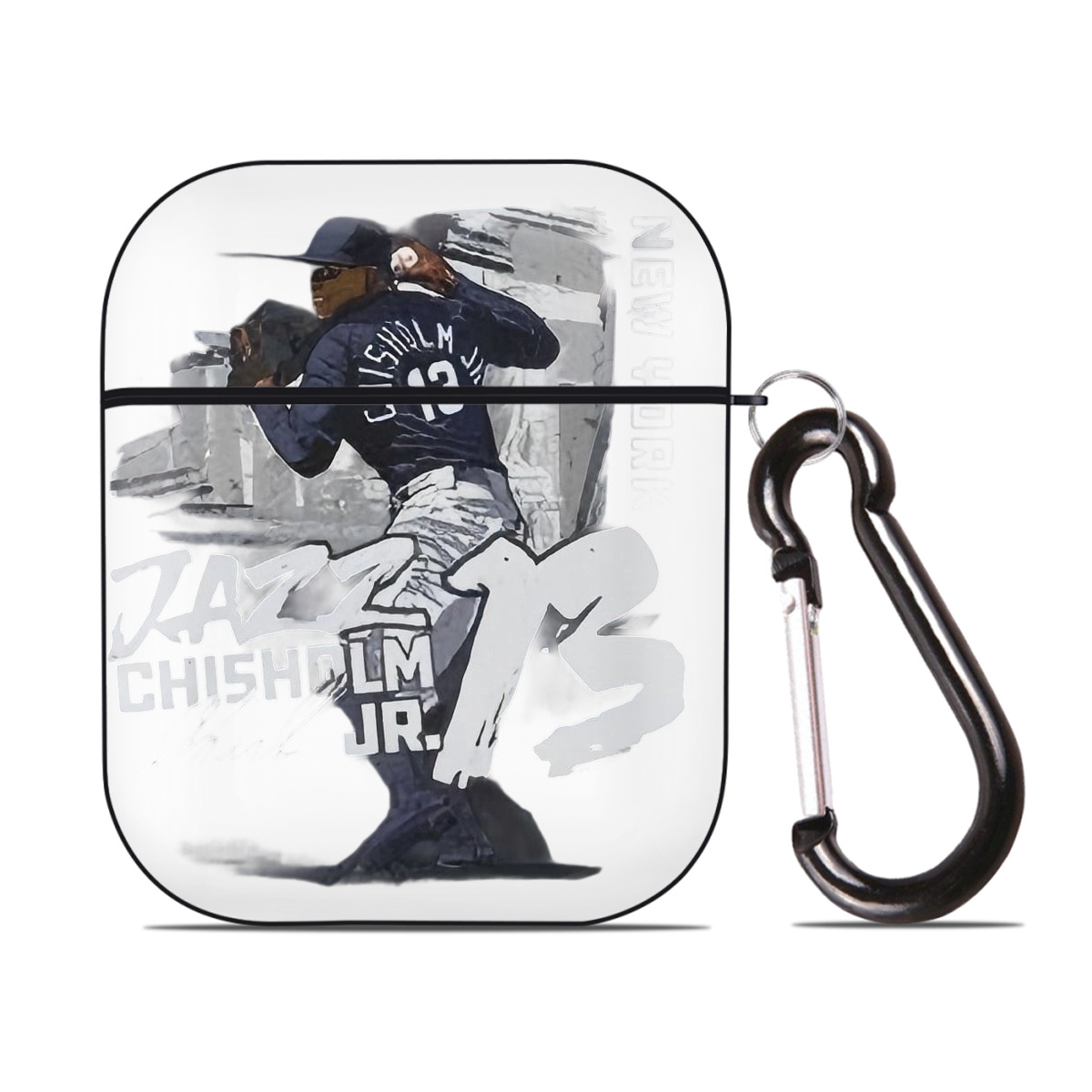 Jazz Chisholm Jr. 20 AirPods 2 Case Hard Shell Black, Flexible PC Material, Precise Cutouts, Full Protection, Anti-Fingerprint, Washable, Includes Keychain – Durable & Slim Design