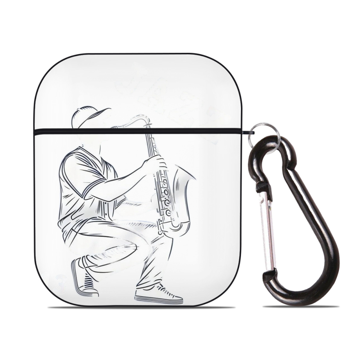 Jazz Chisholm Jr. 21 AirPods 2 Case Hard Shell Black, Flexible PC Material, Precise Cutouts, Full Protection, Anti-Fingerprint, Washable, Includes Keychain – Durable & Slim Design