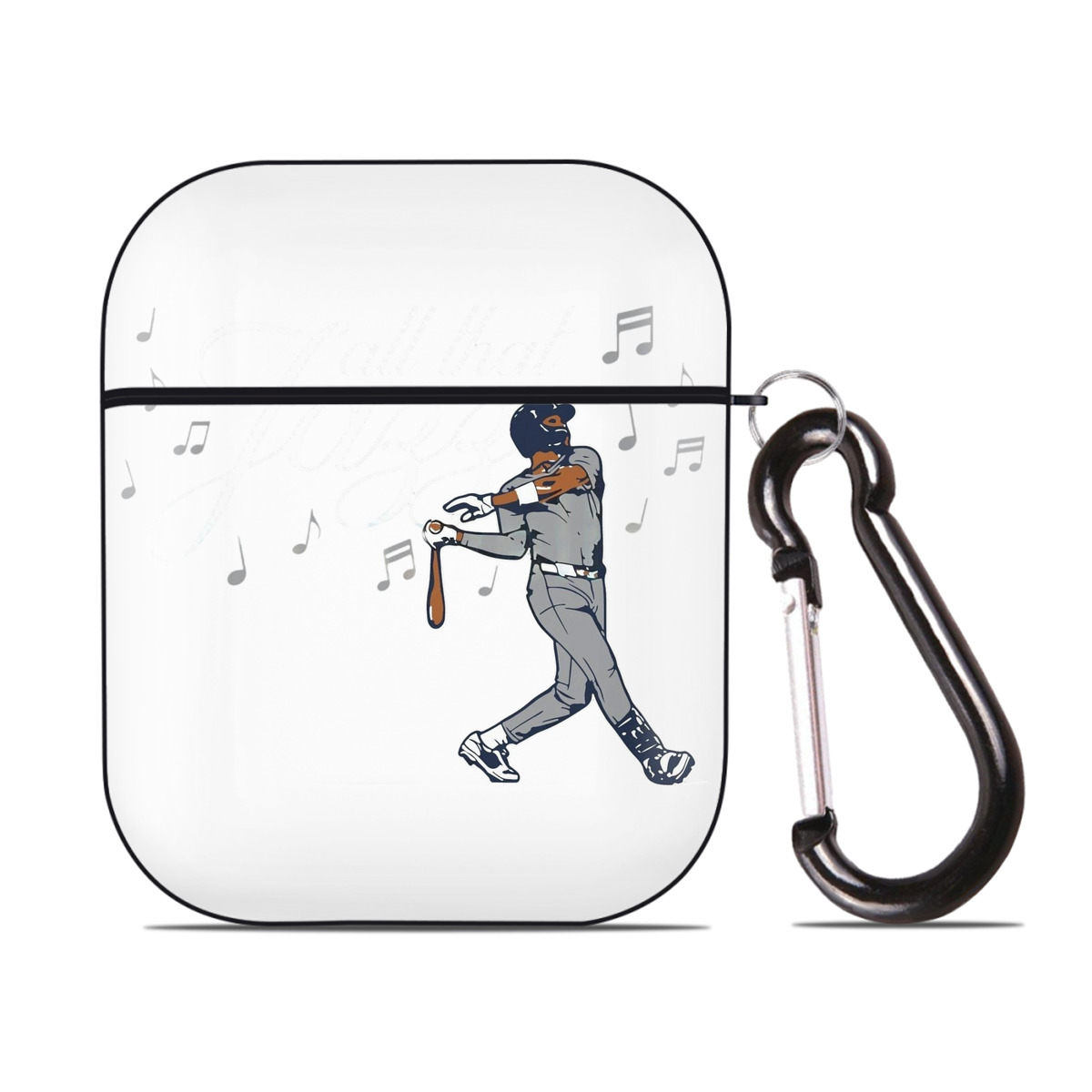 Jazz Chisholm Jr. 24 AirPods 2 Case Hard Shell Black, Flexible PC Material, Precise Cutouts, Full Protection, Anti-Fingerprint, Washable, Includes Keychain – Durable & Slim Design