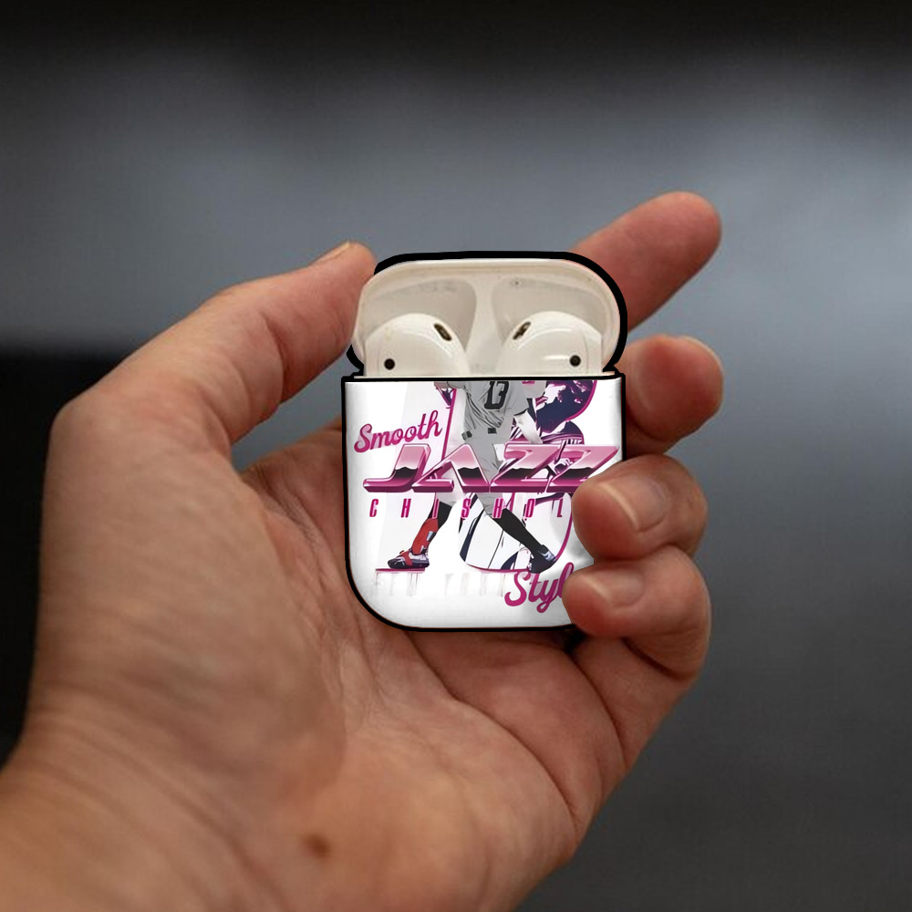 Jazz Chisholm Jr. 23 AirPods 2 Case Hard Shell Black, Flexible PC Material, Precise Cutouts, Full Protection, Anti-Fingerprint, Washable, Includes Keychain – Durable & Slim Design