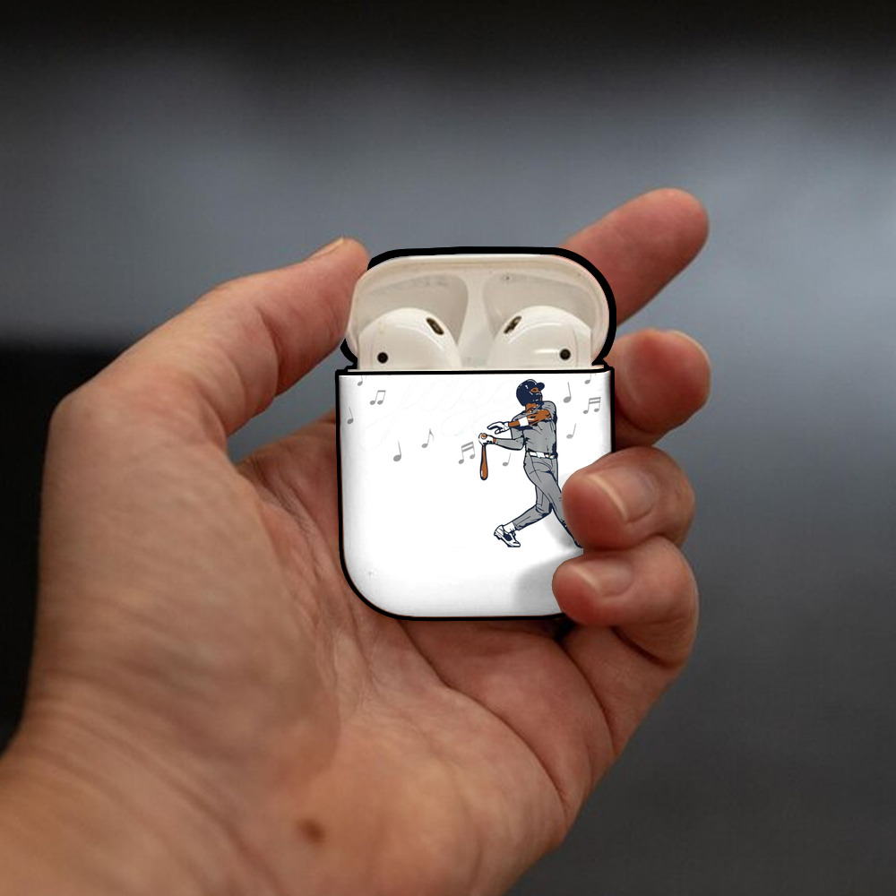 Jazz Chisholm Jr. 24 AirPods 2 Case Hard Shell Black, Flexible PC Material, Precise Cutouts, Full Protection, Anti-Fingerprint, Washable, Includes Keychain – Durable & Slim Design