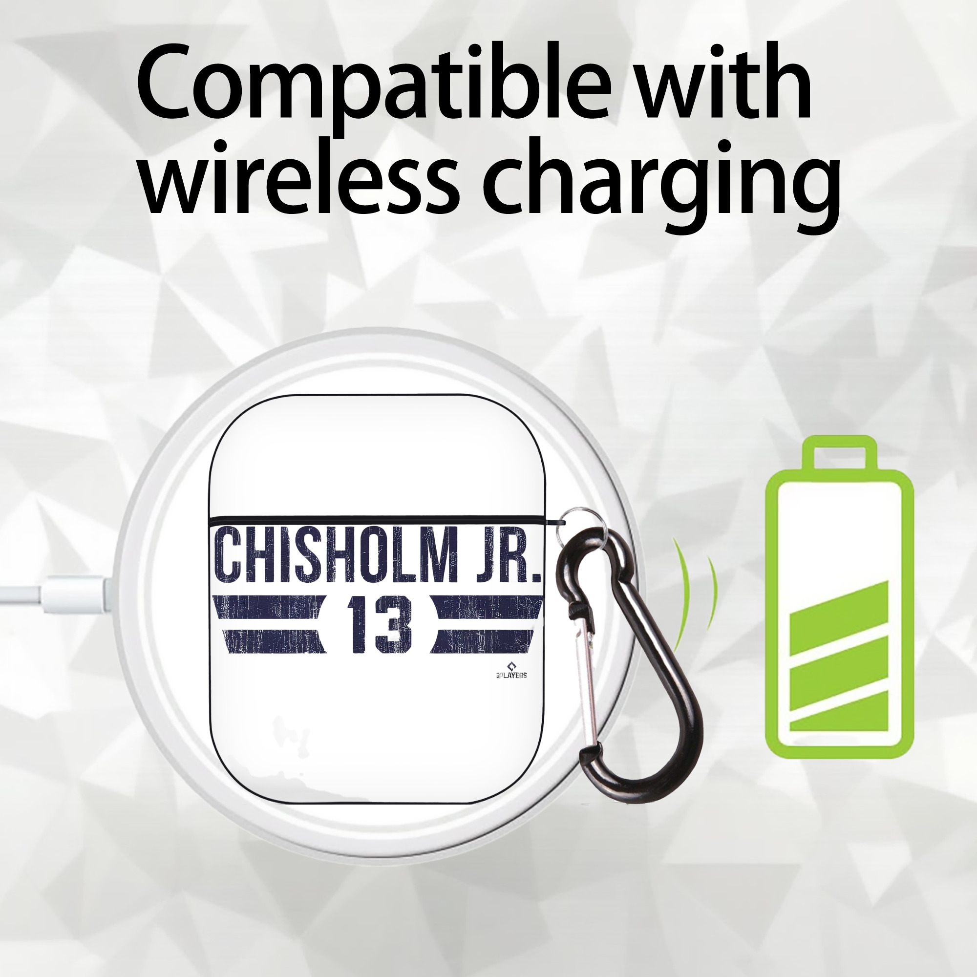 Jazz Chisholm Jr. 28 AirPods 2 Case Hard Shell Black, Flexible PC Material, Precise Cutouts, Full Protection, Anti-Fingerprint, Washable, Includes Keychain – Durable & Slim Design