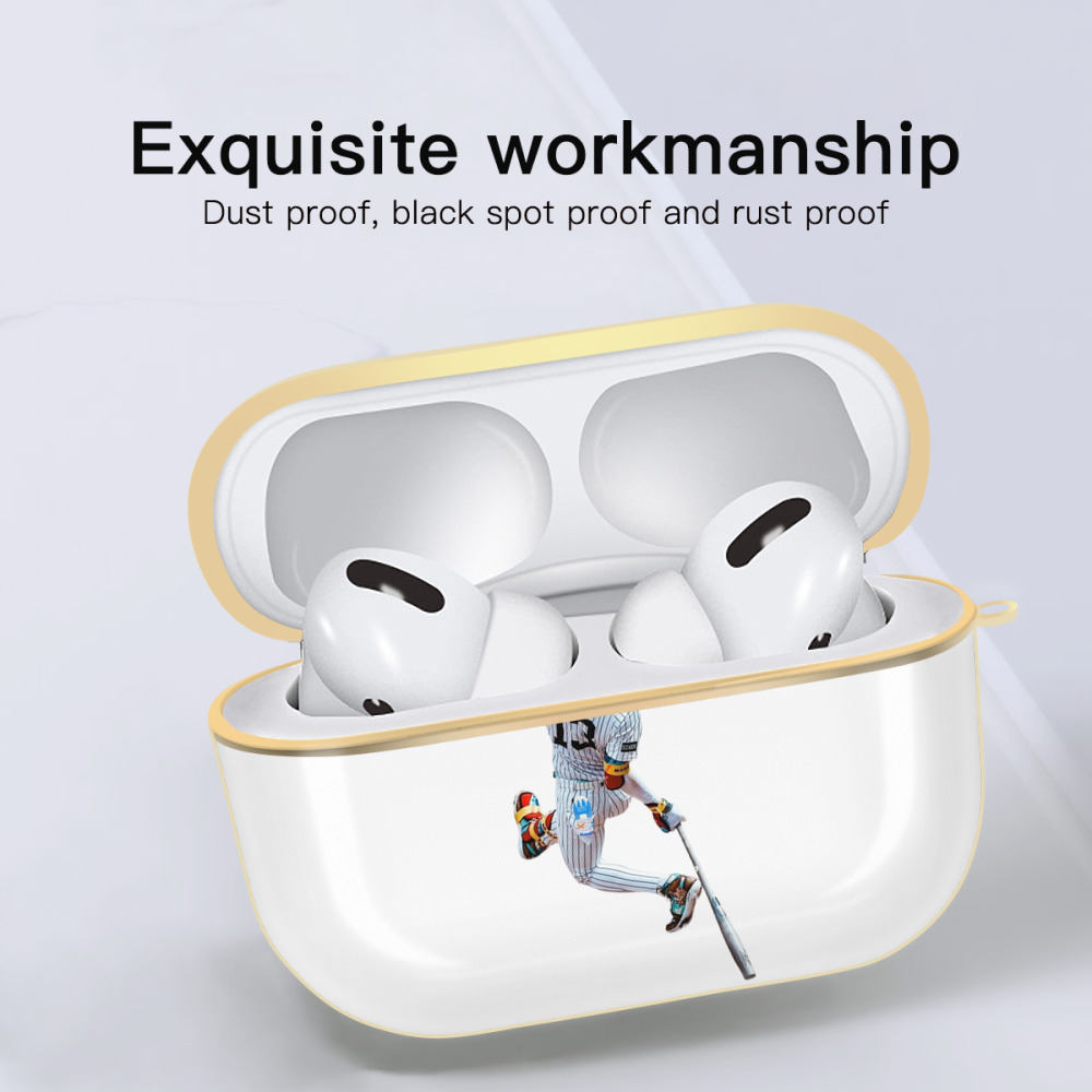 Jazz Chisholm Jr. 4 Luxury Gold AirPods Pro Case With Keychain, Flexible PC Material, Full Protection, Precise Cutouts, Anti-Fingerprint, Washable, Durable Design