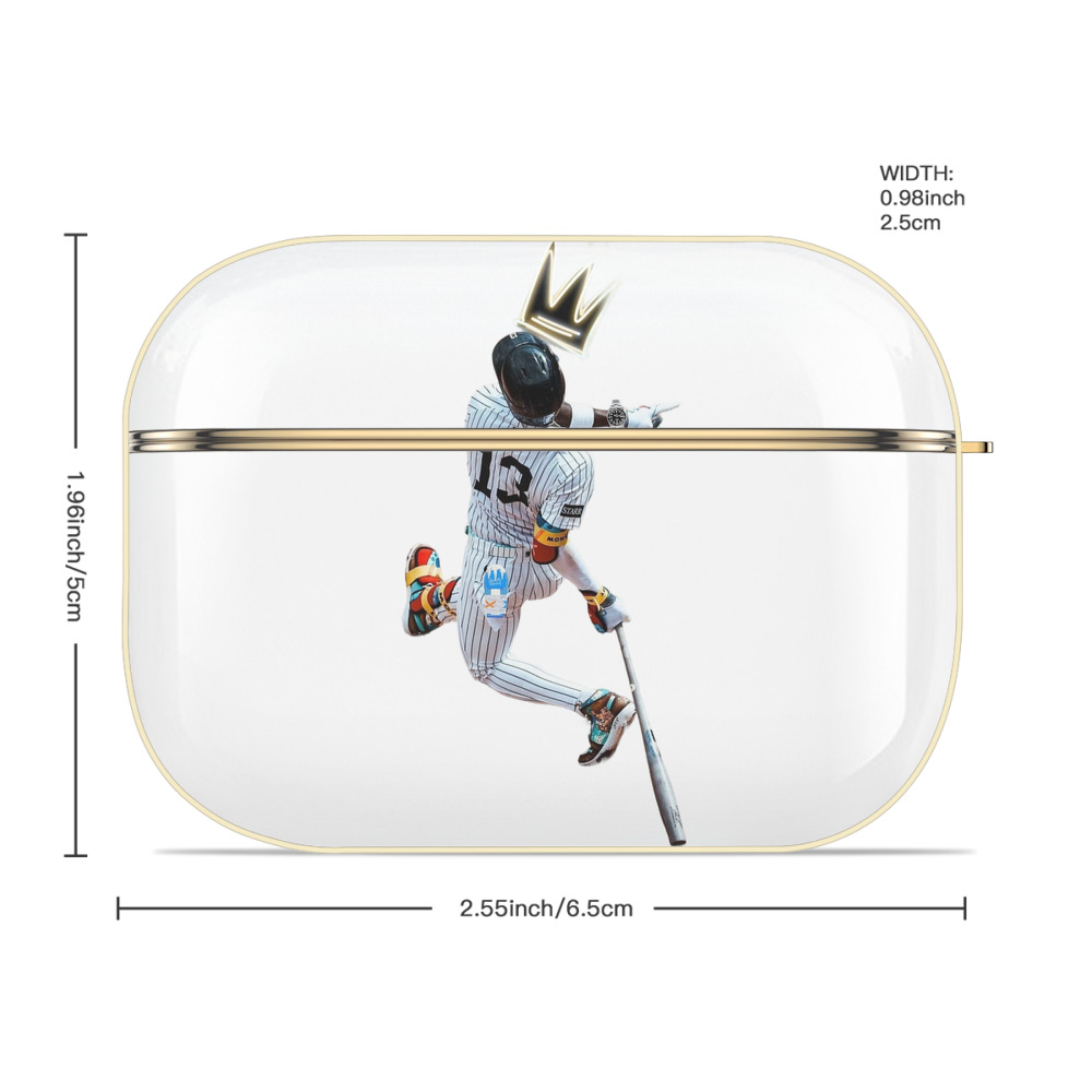 Jazz Chisholm Jr. 4 Luxury Gold AirPods Pro Case With Keychain, Flexible PC Material, Full Protection, Precise Cutouts, Anti-Fingerprint, Washable, Durable Design