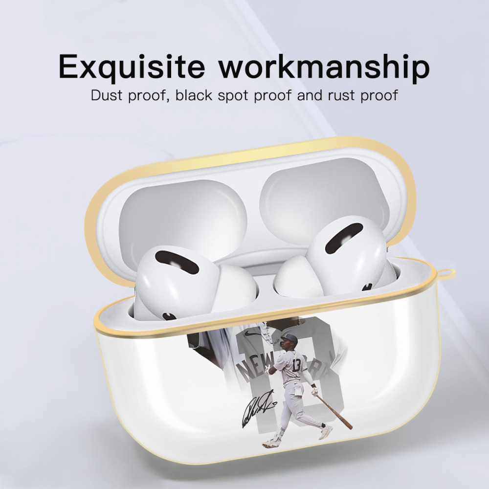 Jazz Chisholm Jr. 15 Luxury Gold AirPods Pro Case With Keychain, Flexible PC Material, Full Protection, Precise Cutouts, Anti-Fingerprint, Washable, Durable Design