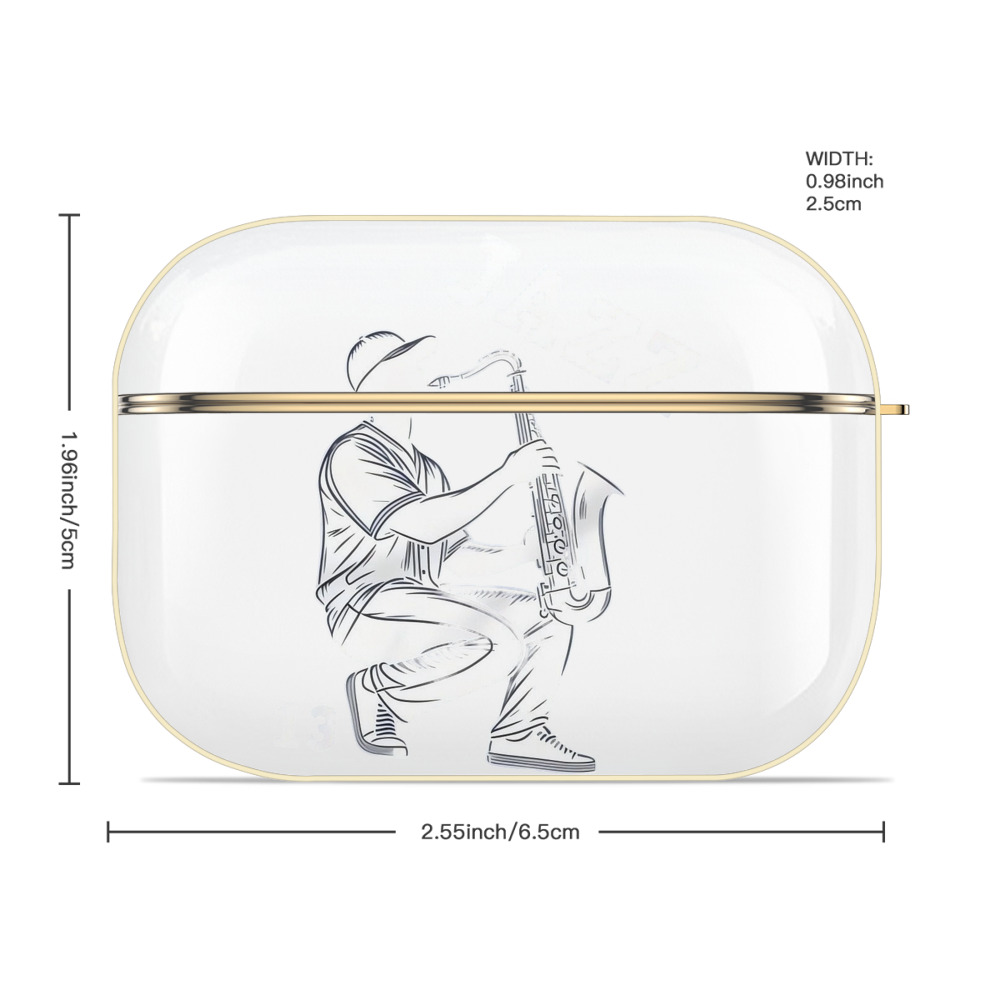 Jazz Chisholm Jr. 21 Luxury Gold AirPods Pro Case With Keychain, Flexible PC Material, Full Protection, Precise Cutouts, Anti-Fingerprint, Washable, Durable Design