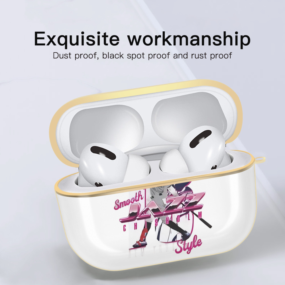 Jazz Chisholm Jr. 23 Luxury Gold AirPods Pro Case With Keychain, Flexible PC Material, Full Protection, Precise Cutouts, Anti-Fingerprint, Washable, Durable Design