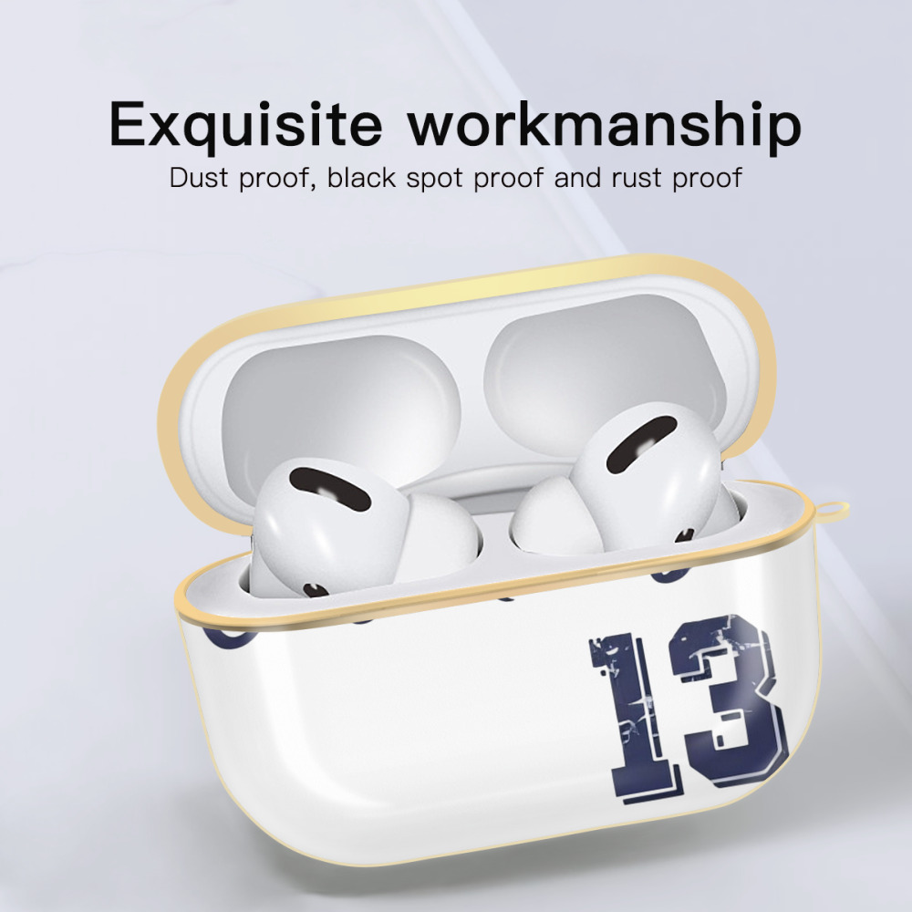 Jazz Chisholm Jr. 29 Luxury Gold AirPods Pro Case With Keychain, Flexible PC Material, Full Protection, Precise Cutouts, Anti-Fingerprint, Washable, Durable Design