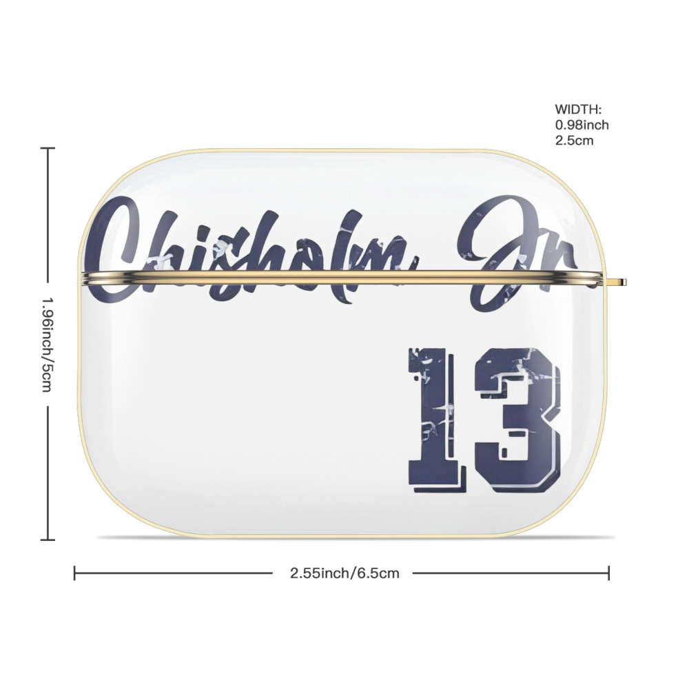 Jazz Chisholm Jr. 29 Luxury Gold AirPods Pro Case With Keychain, Flexible PC Material, Full Protection, Precise Cutouts, Anti-Fingerprint, Washable, Durable Design