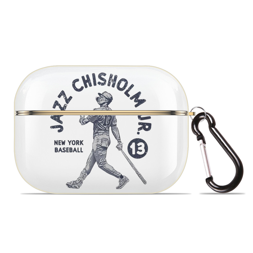 Jazz Chisholm Jr. 14 Luxury Gold AirPods Pro Case With Keychain, Flexible PC Material, Full Protection, Precise Cutouts, Anti-Fingerprint, Washable, Durable Design