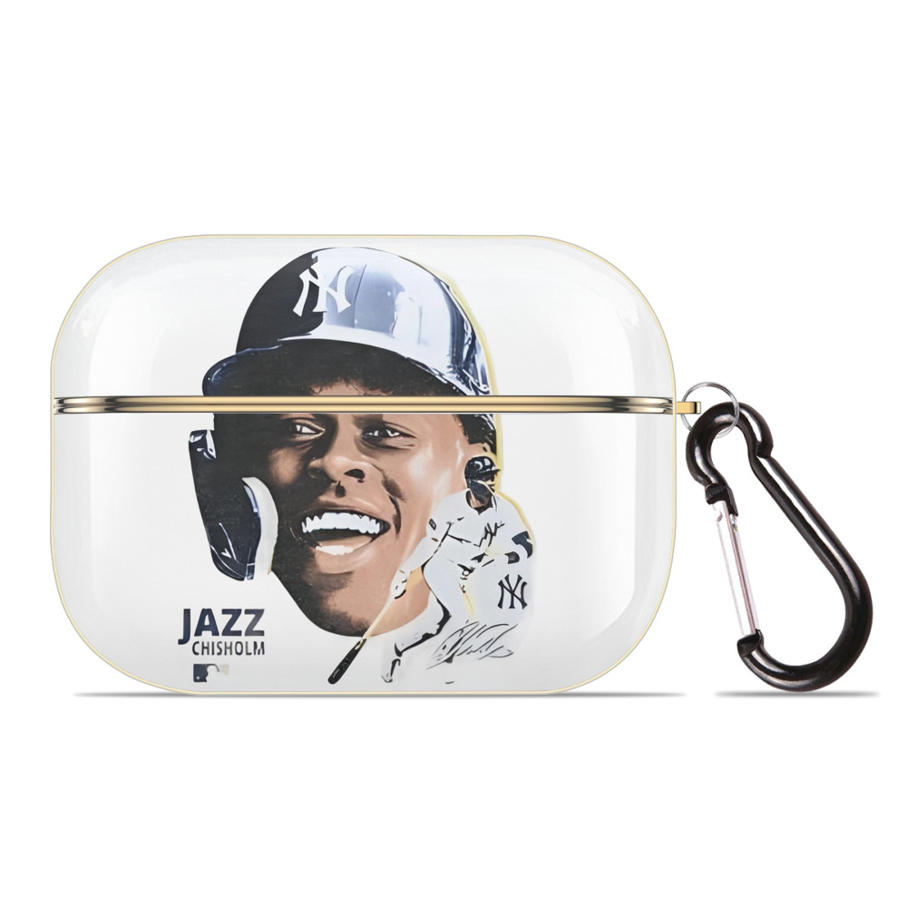 Jazz Chisholm Jr. 16 Luxury Gold AirPods Pro Case With Keychain, Flexible PC Material, Full Protection, Precise Cutouts, Anti-Fingerprint, Washable, Durable Design