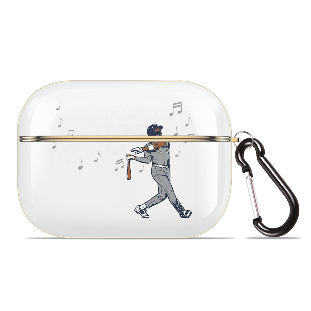 Jazz Chisholm Jr. 24 Luxury Gold AirPods Pro Case With Keychain, Flexible PC Material, Full Protection, Precise Cutouts, Anti-Fingerprint, Washable, Durable Design