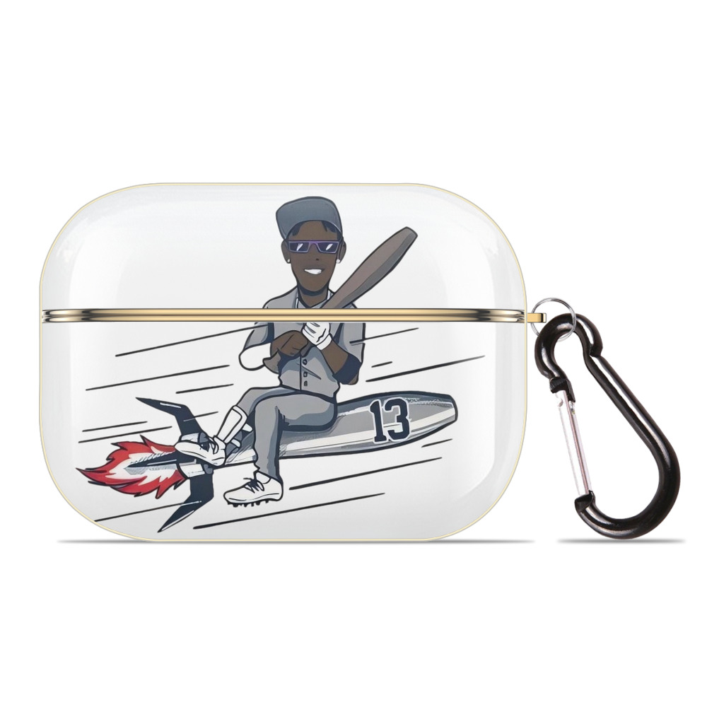 Jazz Chisholm Jr. 30 Luxury Gold AirPods Pro Case With Keychain, Flexible PC Material, Full Protection, Precise Cutouts, Anti-Fingerprint, Washable, Durable Design