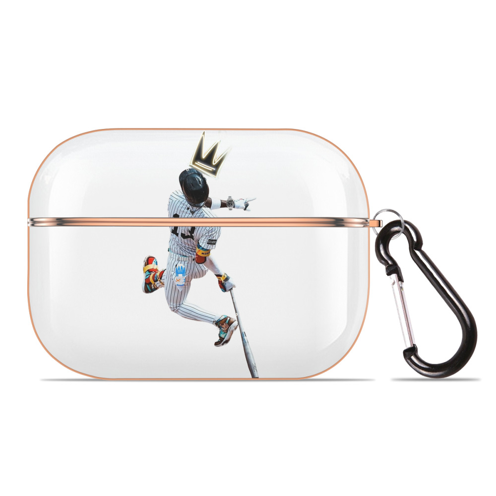 Jazz Chisholm Jr. 4 AirPods Pro Protective Case Rose Gold, Flexible PC Material, Precise Fit, Anti-Slip Cover, Full Protection, Fingerprint Resistant, Washable With Keychain