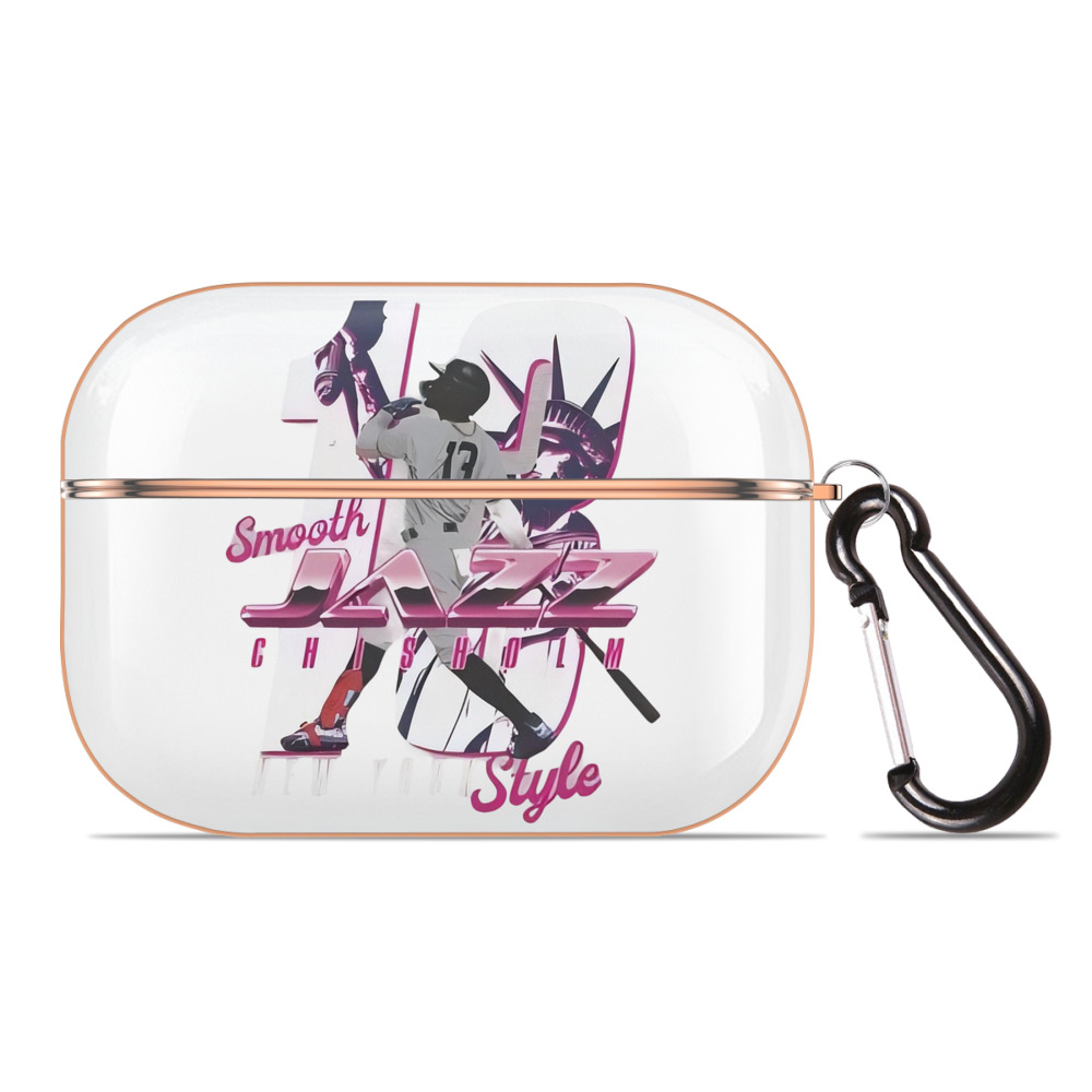 Jazz Chisholm Jr. 23 AirPods Pro Protective Case Rose Gold, Flexible PC Material, Precise Fit, Anti-Slip Cover, Full Protection, Fingerprint Resistant, Washable With Keychain