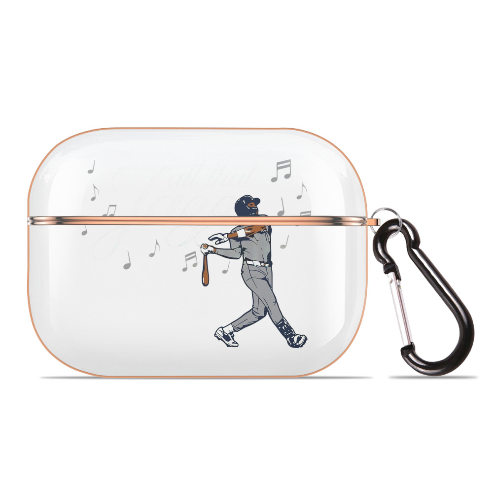 Jazz Chisholm Jr. 24 AirPods Pro Protective Case Rose Gold, Flexible PC Material, Precise Fit, Anti-Slip Cover, Full Protection, Fingerprint Resistant, Washable With Keychain