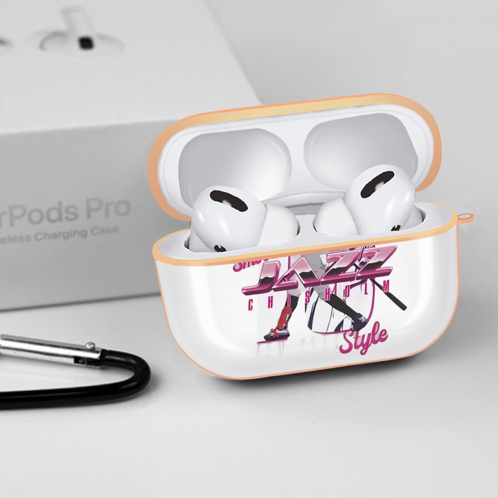 Jazz Chisholm Jr. 23 AirPods Pro Protective Case Rose Gold, Flexible PC Material, Precise Fit, Anti-Slip Cover, Full Protection, Fingerprint Resistant, Washable With Keychain