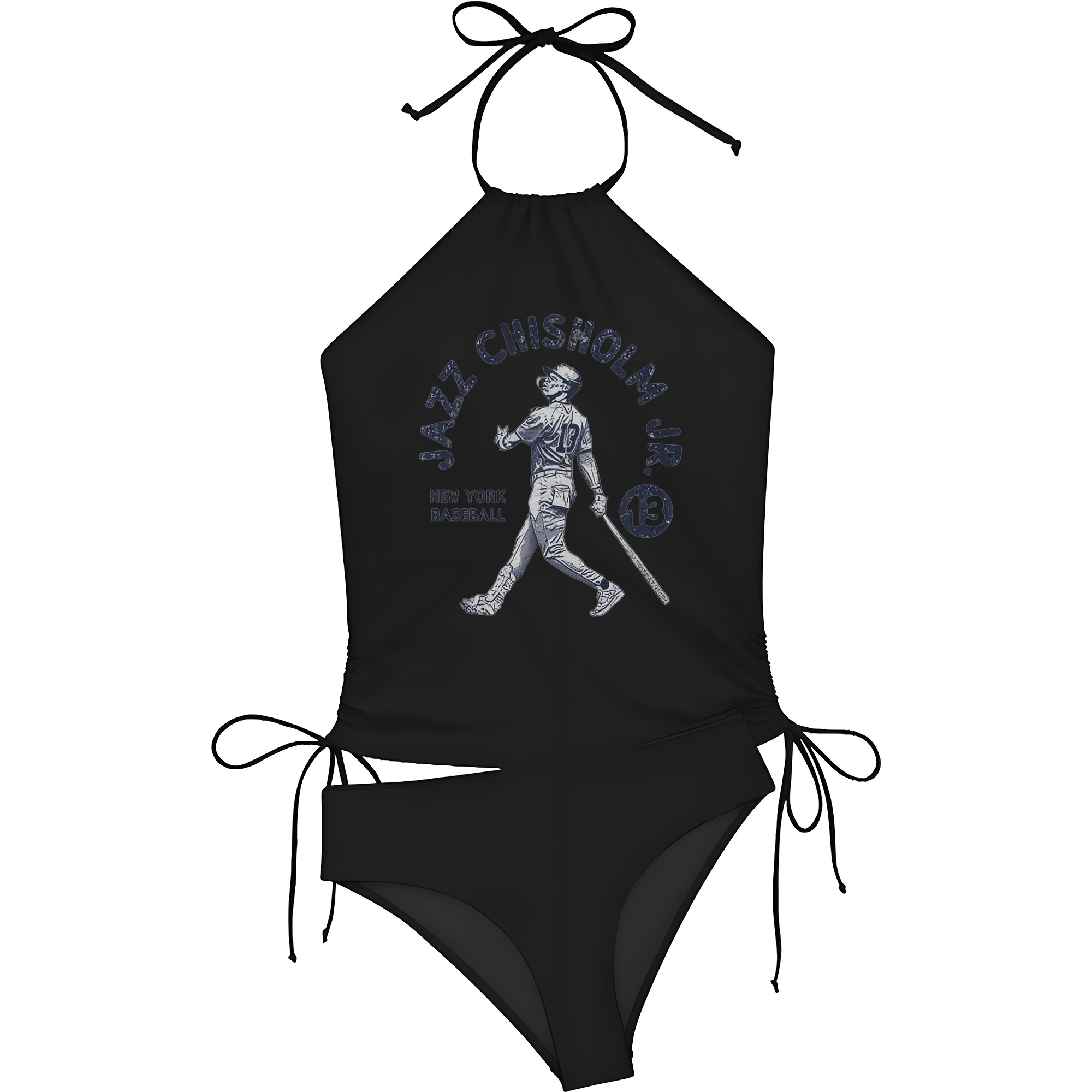 Jazz Chisholm Jr. 14 Women's Heat Transfer Printed Two-Piece Bikini Set – Sexy One-Shoulder Top & Triangle Bottom, Soft Nylon-Spandex, Perfect for Beach, Pool & Vacation