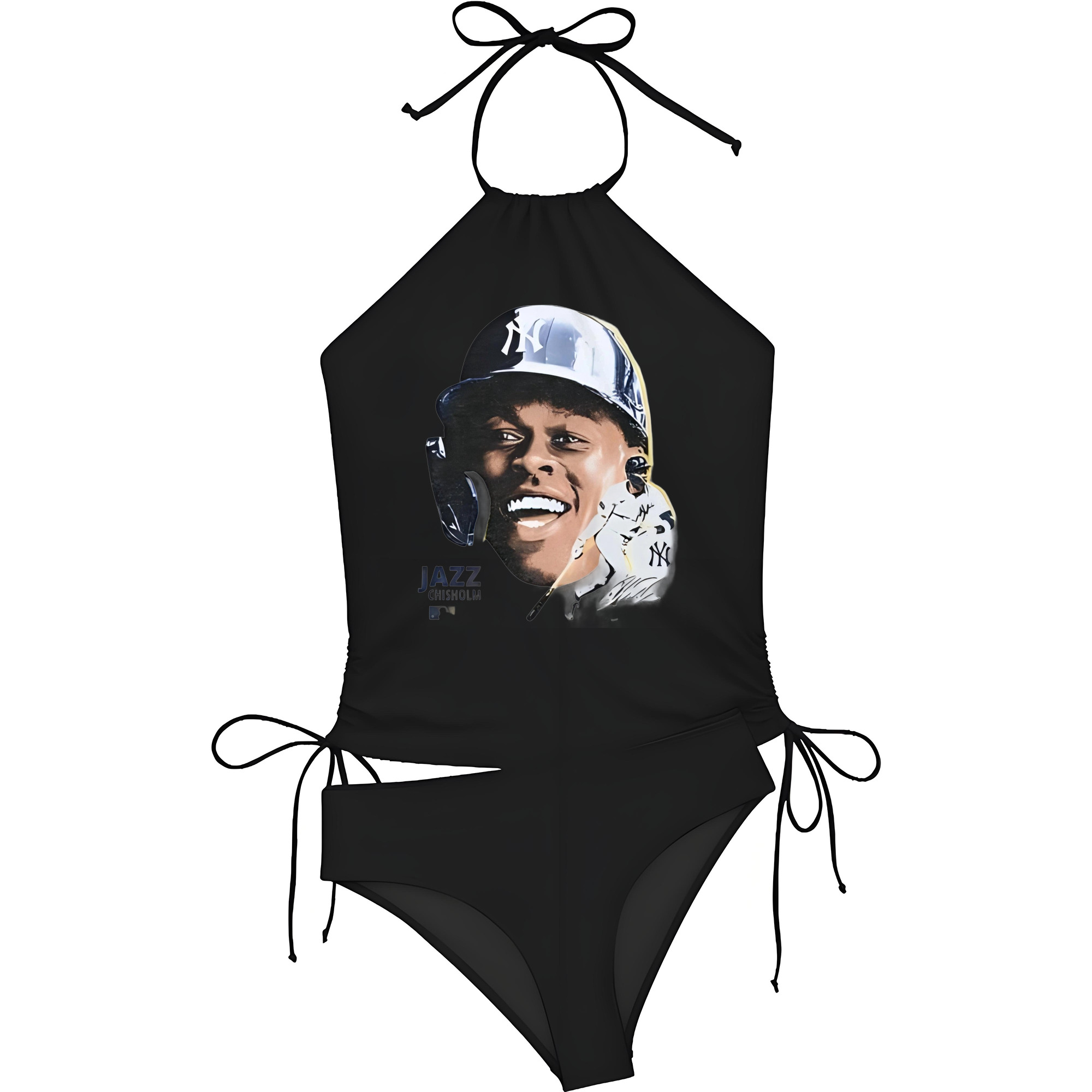 Jazz Chisholm Jr. 16 Women's Heat Transfer Printed Two-Piece Bikini Set – Sexy One-Shoulder Top & Triangle Bottom, Soft Nylon-Spandex, Perfect for Beach, Pool & Vacation