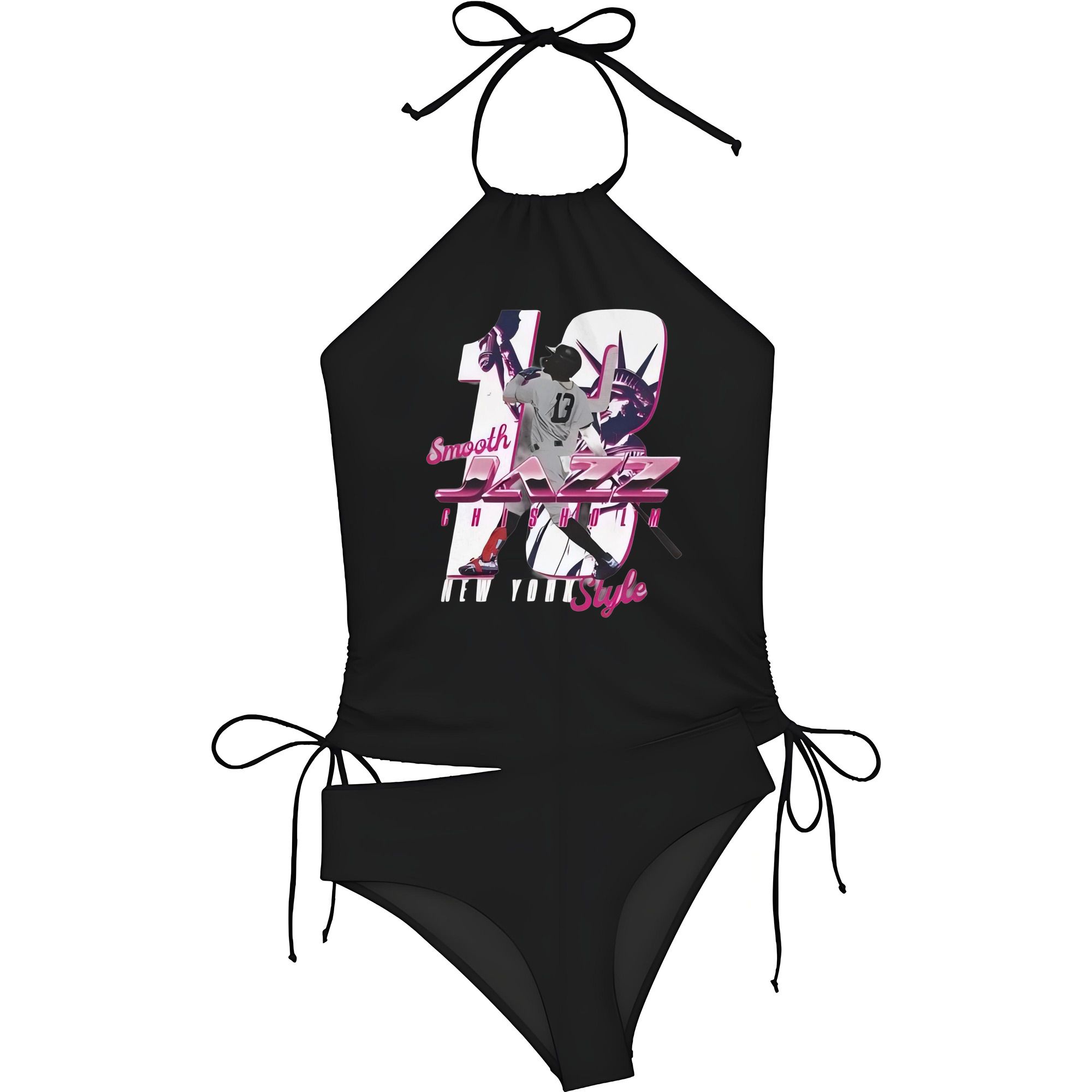 Jazz Chisholm Jr. 23 Women's Heat Transfer Printed Two-Piece Bikini Set – Sexy One-Shoulder Top & Triangle Bottom, Soft Nylon-Spandex, Perfect for Beach, Pool & Vacation