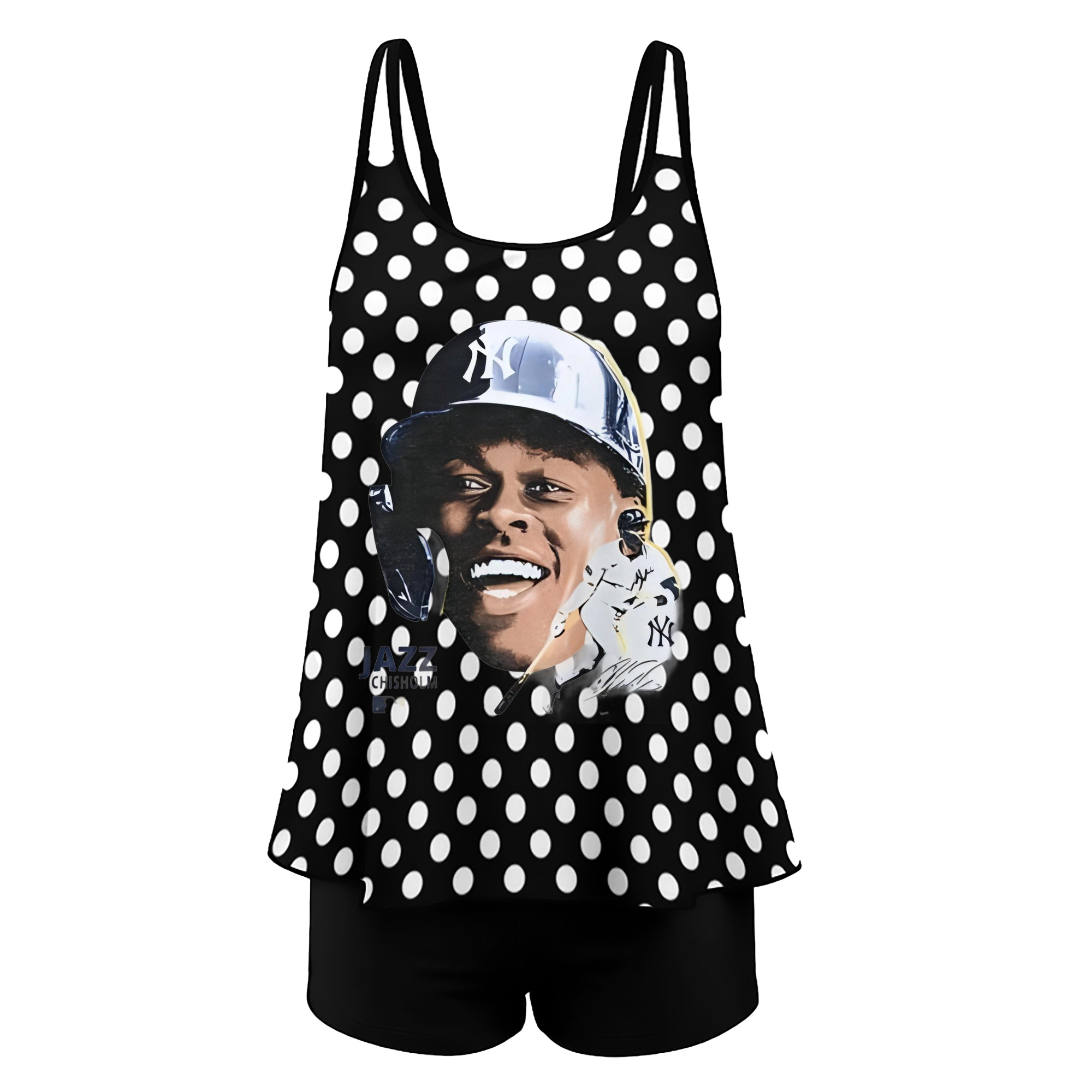 Jazz Chisholm Jr. 16 Women’s Heat Transfer Printed Two-Piece Swimsuit Set – Sexy Double Strap Bandeau Top & Boyshort Bottoms, Soft Nylon-Spandex, Perfect for Beach, Pool & Vacation