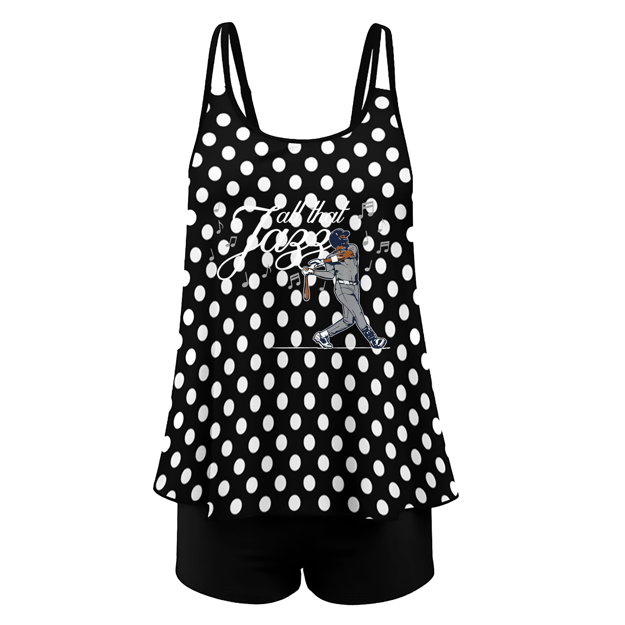 Jazz Chisholm Jr. 24 Women’s Heat Transfer Printed Two-Piece Swimsuit Set – Sexy Double Strap Bandeau Top & Boyshort Bottoms, Soft Nylon-Spandex, Perfect for Beach, Pool & Vacation