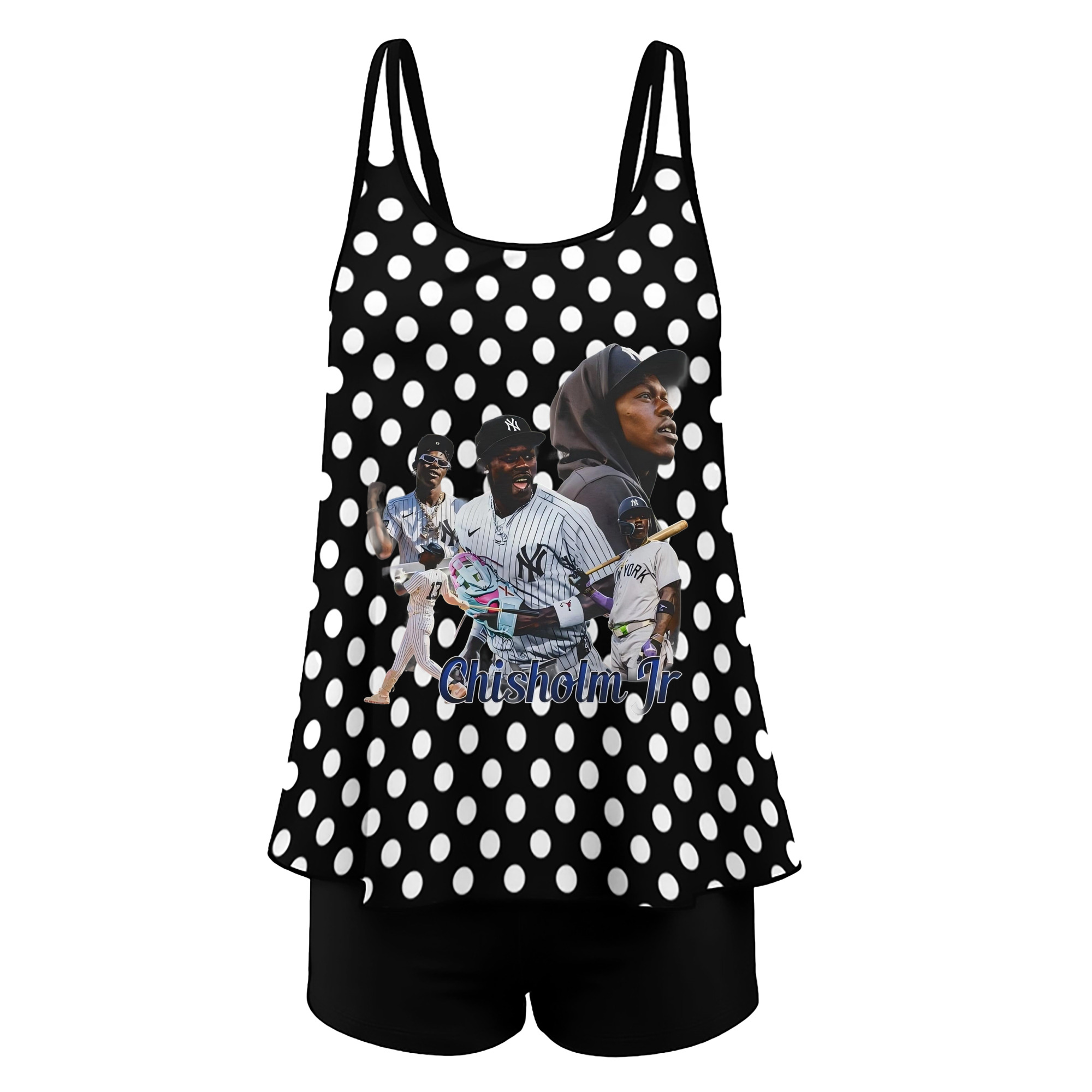 Jazz Chisholm Jr. 25 Women’s Heat Transfer Printed Two-Piece Swimsuit Set – Sexy Double Strap Bandeau Top & Boyshort Bottoms, Soft Nylon-Spandex, Perfect for Beach, Pool & Vacation