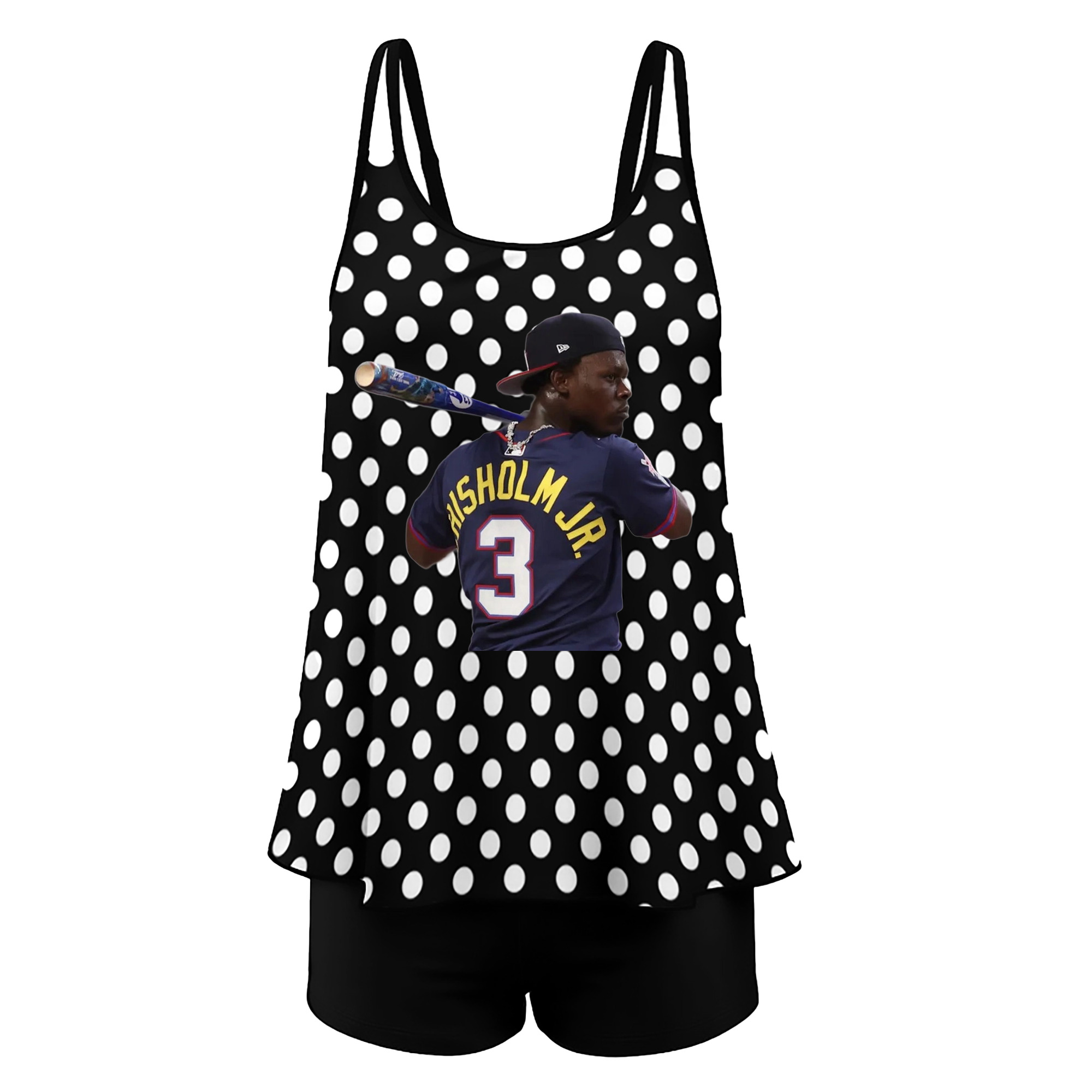 Jazz Chisholm Jr. 27 Women’s Heat Transfer Printed Two-Piece Swimsuit Set – Sexy Double Strap Bandeau Top & Boyshort Bottoms, Soft Nylon-Spandex, Perfect for Beach, Pool & Vacation