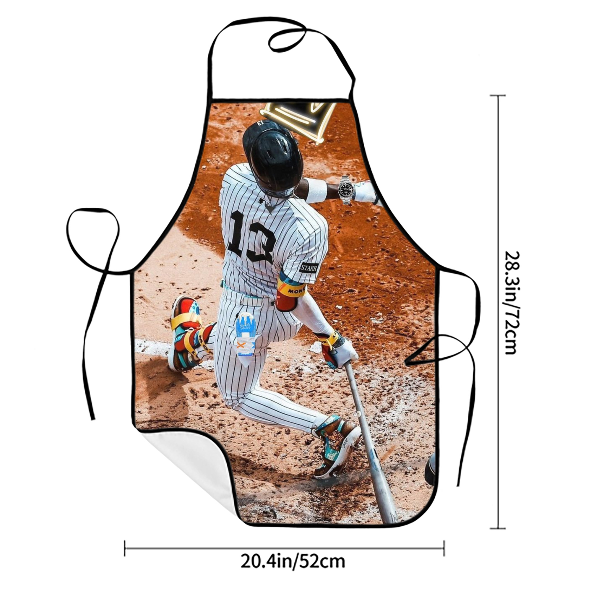 Jazz Chisholm Jr. 35 Stain-Resistant Polyester Apron With Pocket – Full Print, Waterproof, Anti-Wrinkle, Anti-Pilling – Ideal For Kitchen, BBQ, Restaurant, Salon & More