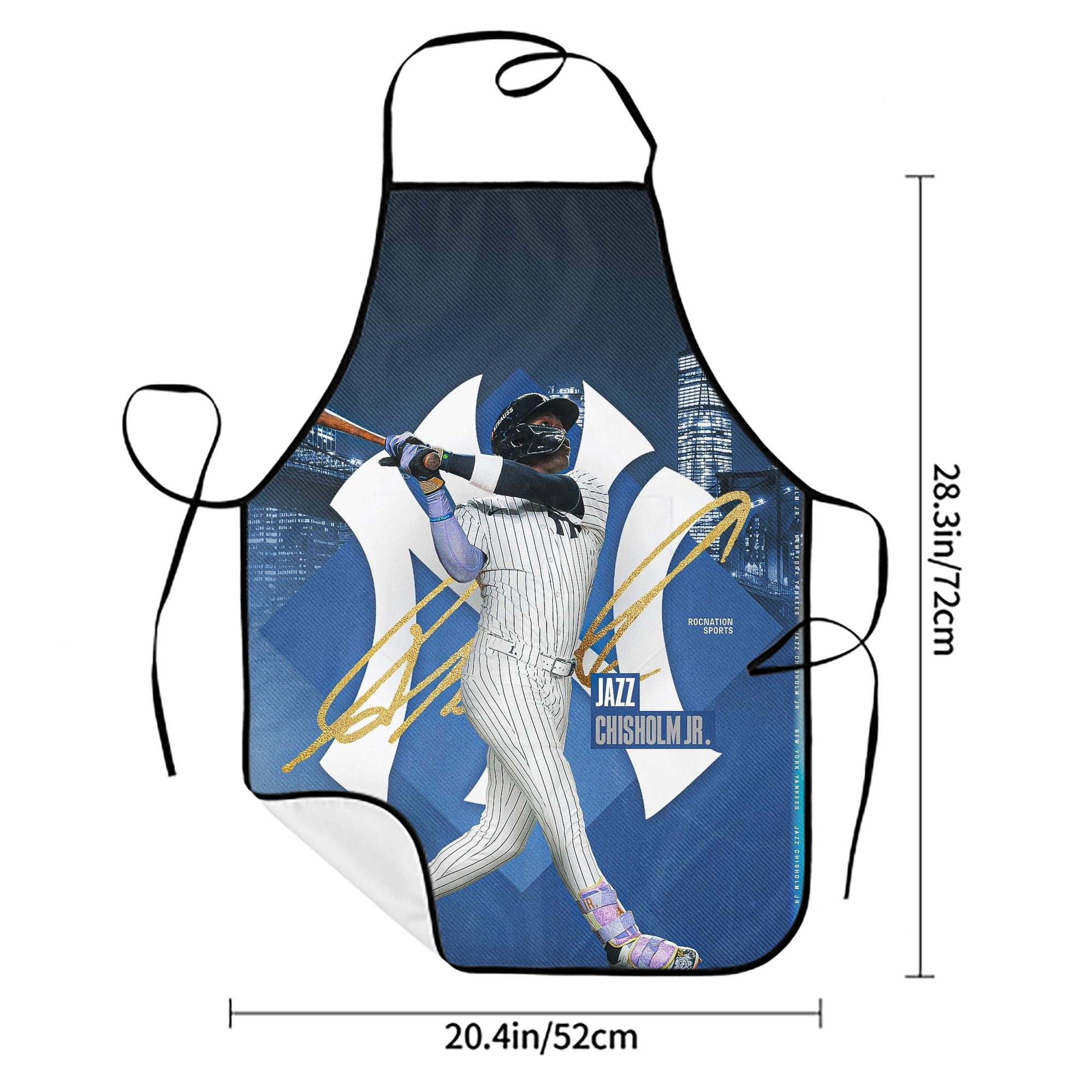 Jazz Chisholm Jr. 36 Stain-Resistant Polyester Apron With Pocket – Full Print, Waterproof, Anti-Wrinkle, Anti-Pilling – Ideal For Kitchen, BBQ, Restaurant, Salon & More