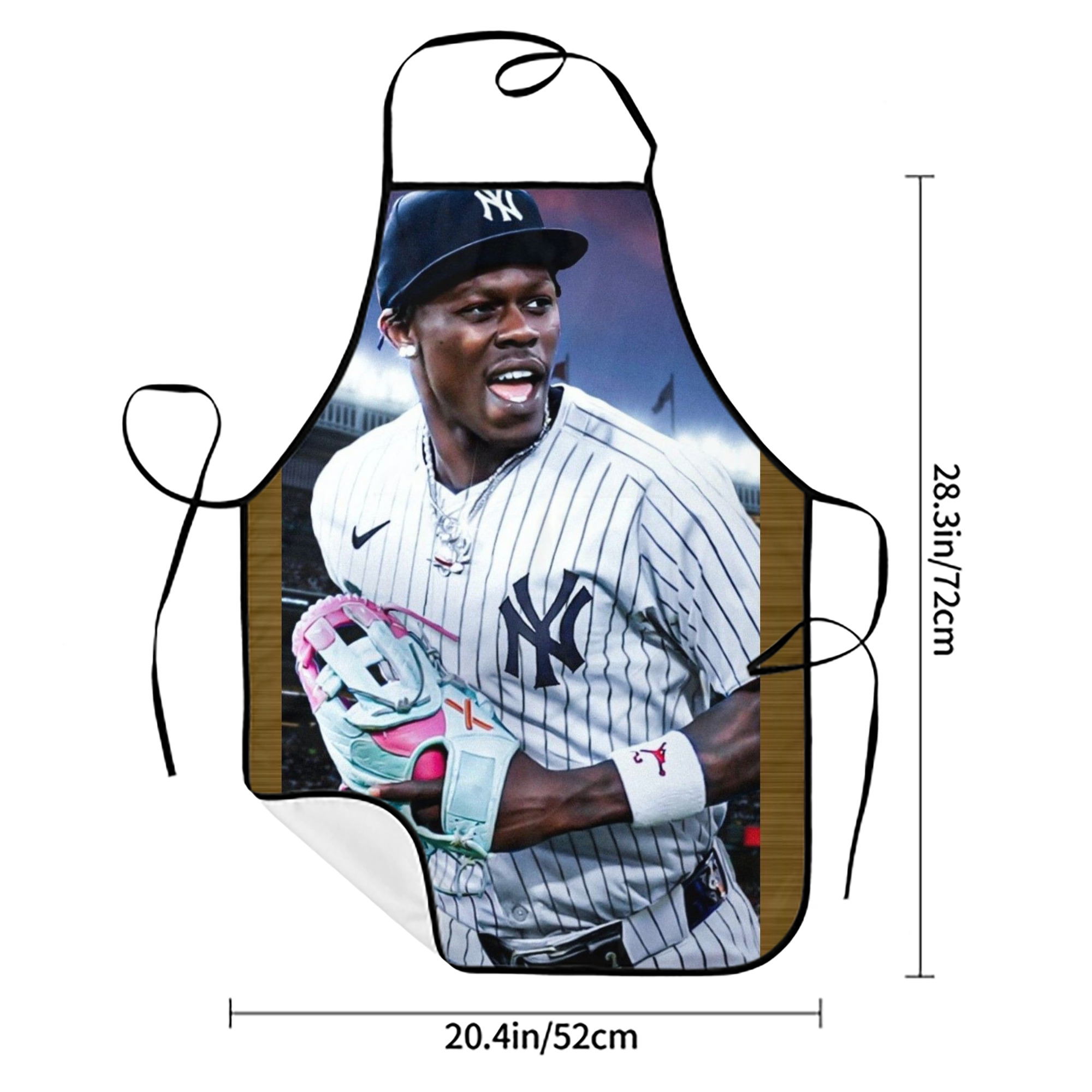 Jazz Chisholm Jr. 44 Stain-Resistant Polyester Apron With Pocket – Full Print, Waterproof, Anti-Wrinkle, Anti-Pilling – Ideal For Kitchen, BBQ, Restaurant, Salon & More